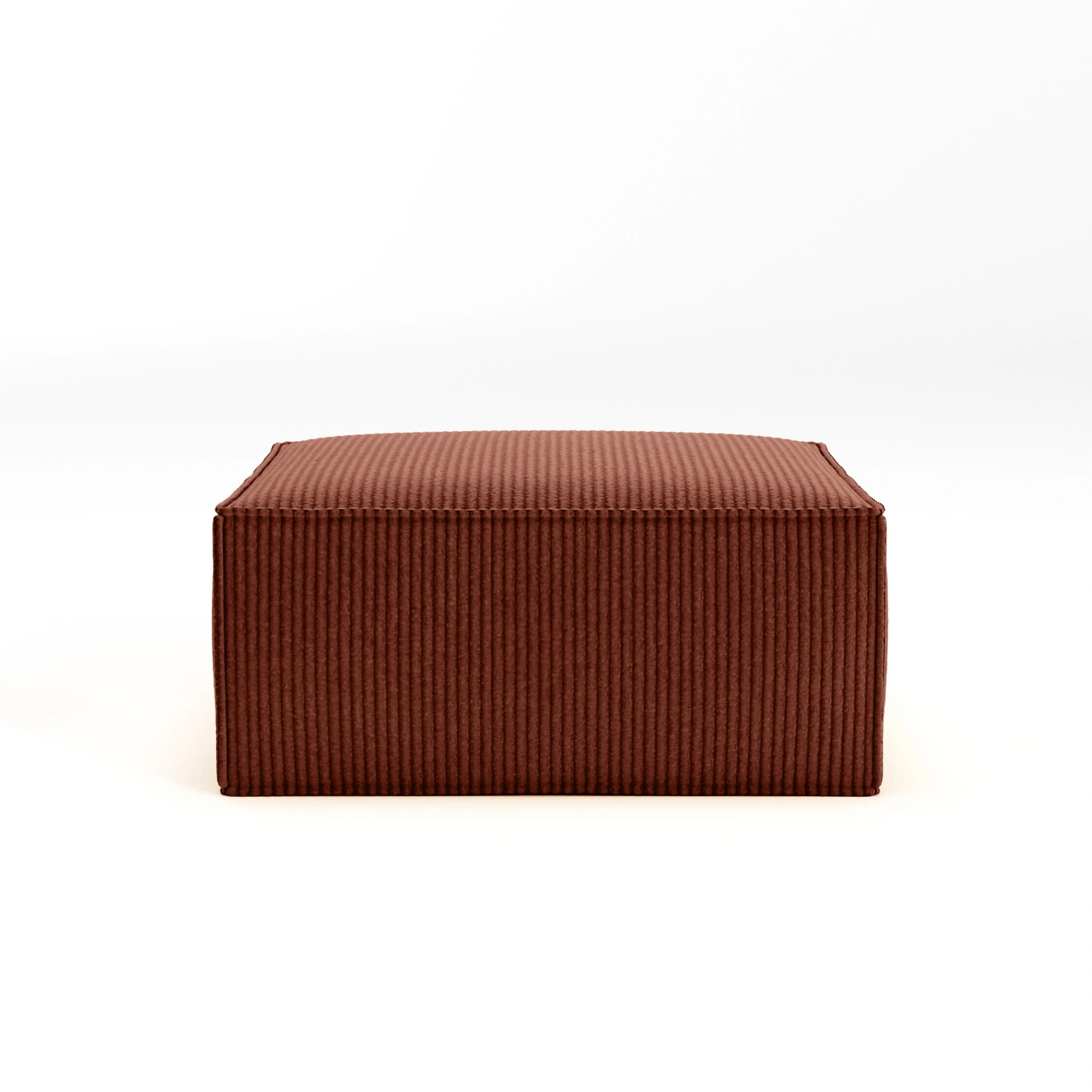 Cube Ottoman-Chestnut - PortaSofa