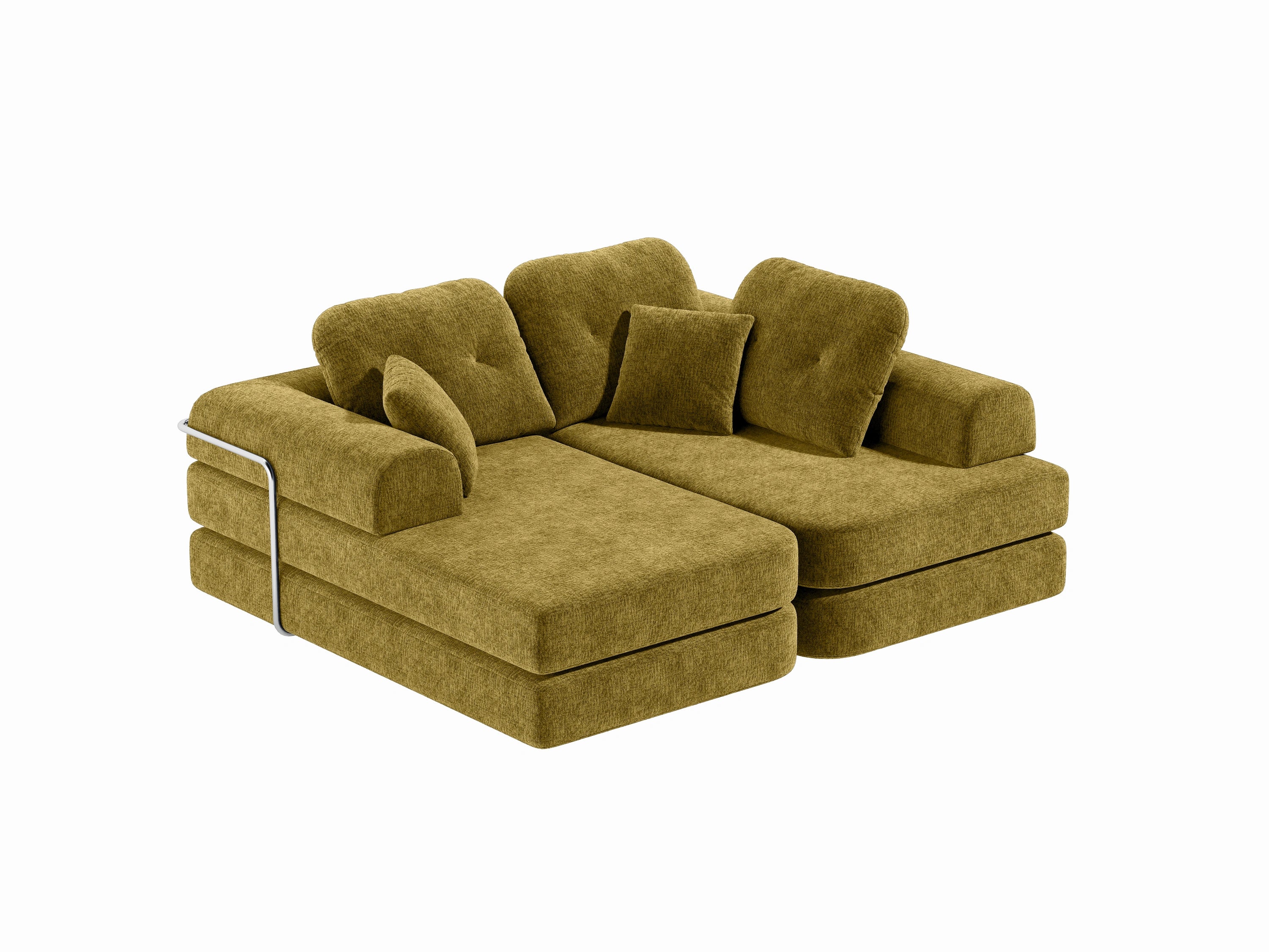 Gather Lounge Sofa Bed-Olive