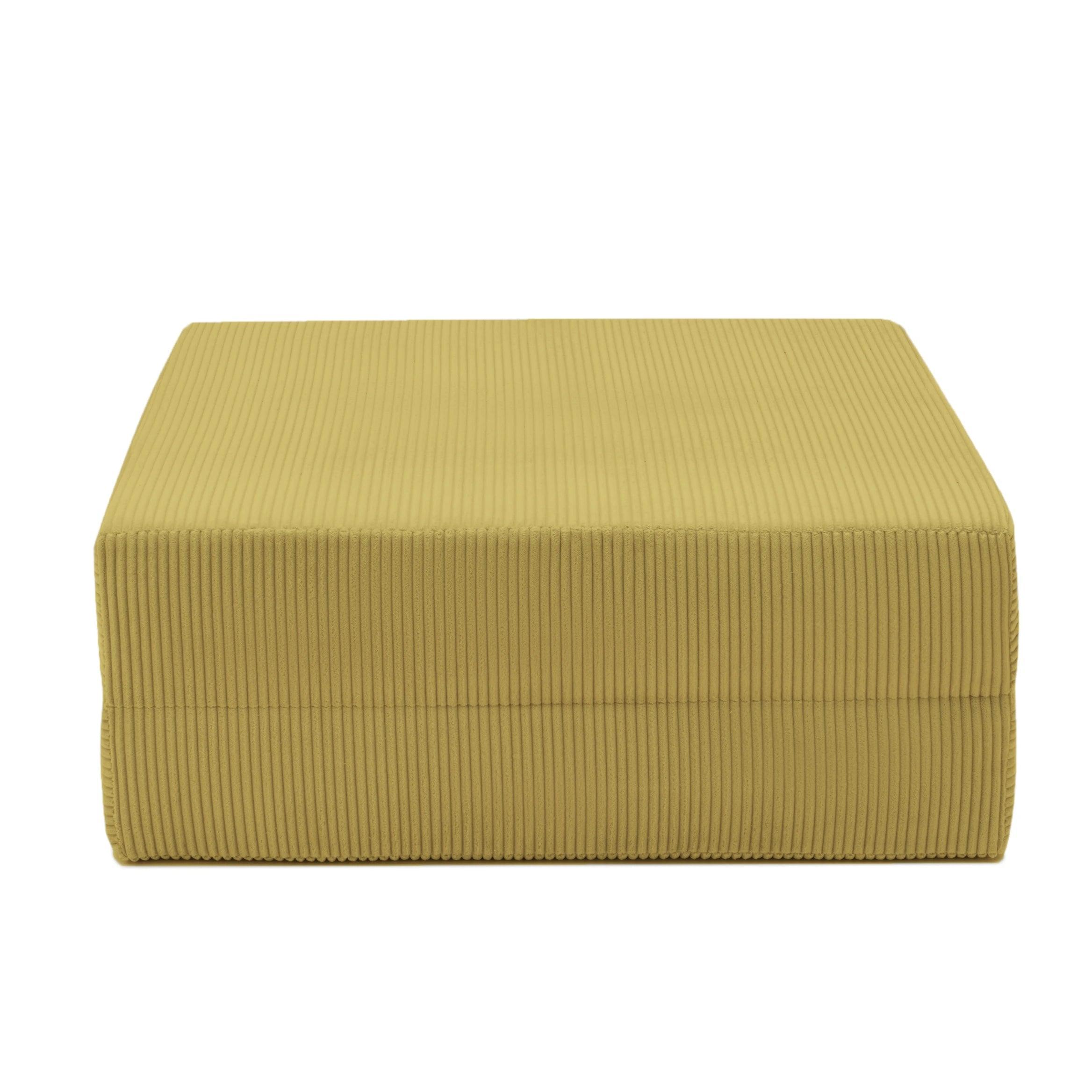 Yellow Cube Ottoman