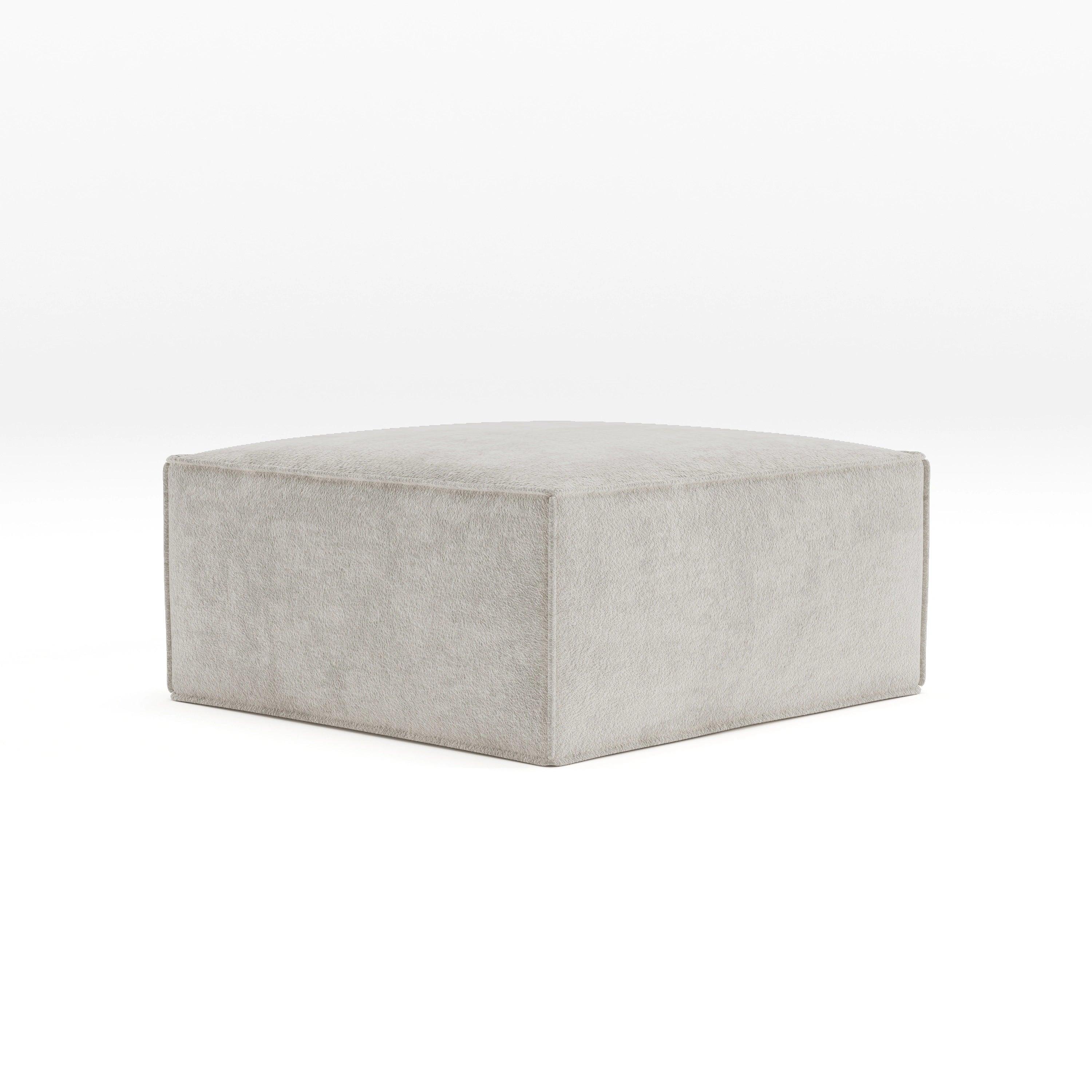 Cube Ottoman-Ivory Cloud Bouclé - PortaSofa
