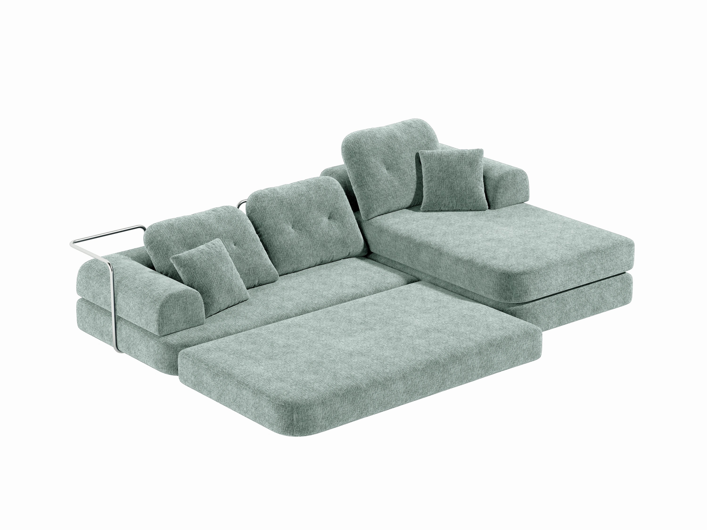 Gather Lounge Sofa Bed-Sky Blue