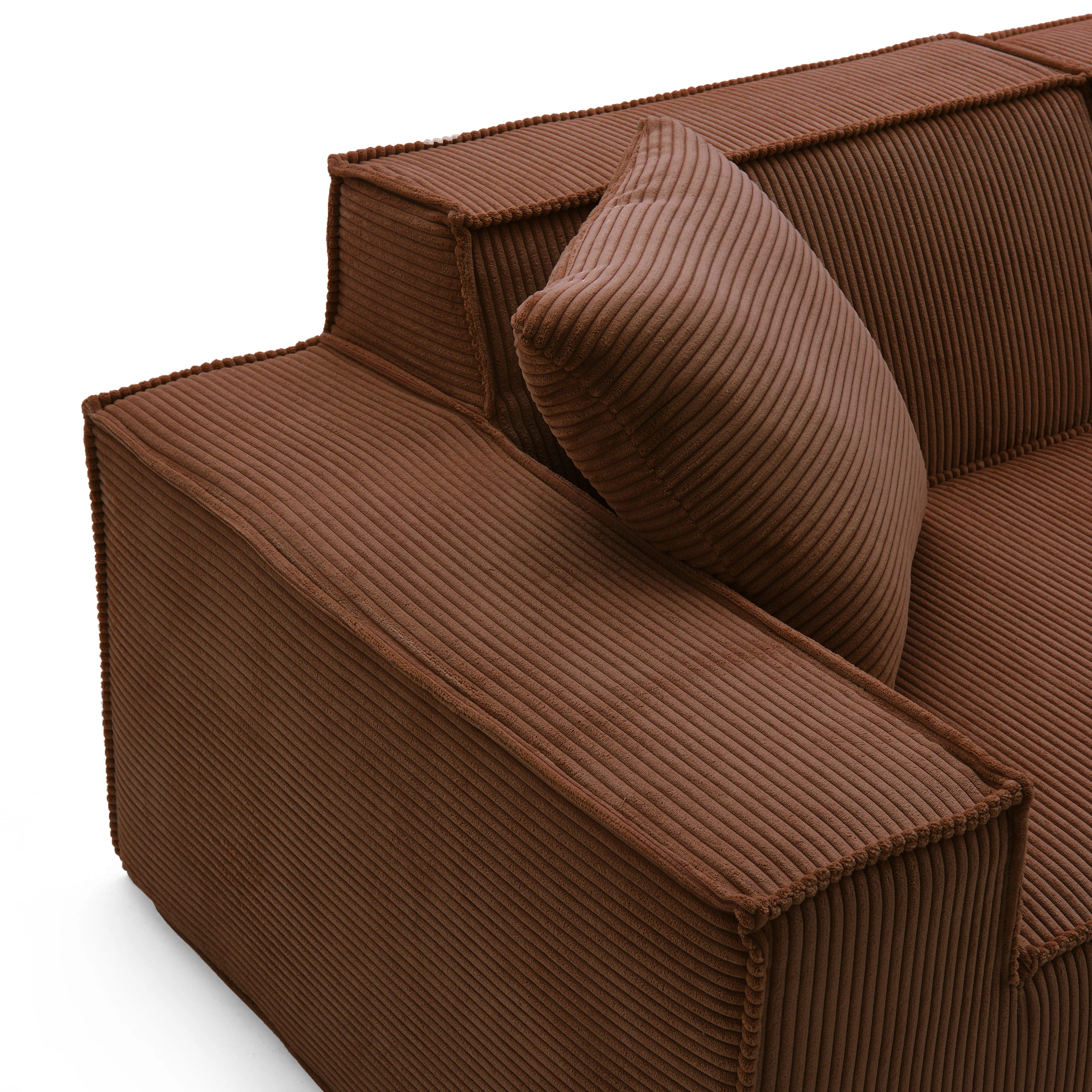 Cube Modular Sofa 3 Seater-Chestnut - PortaSofa