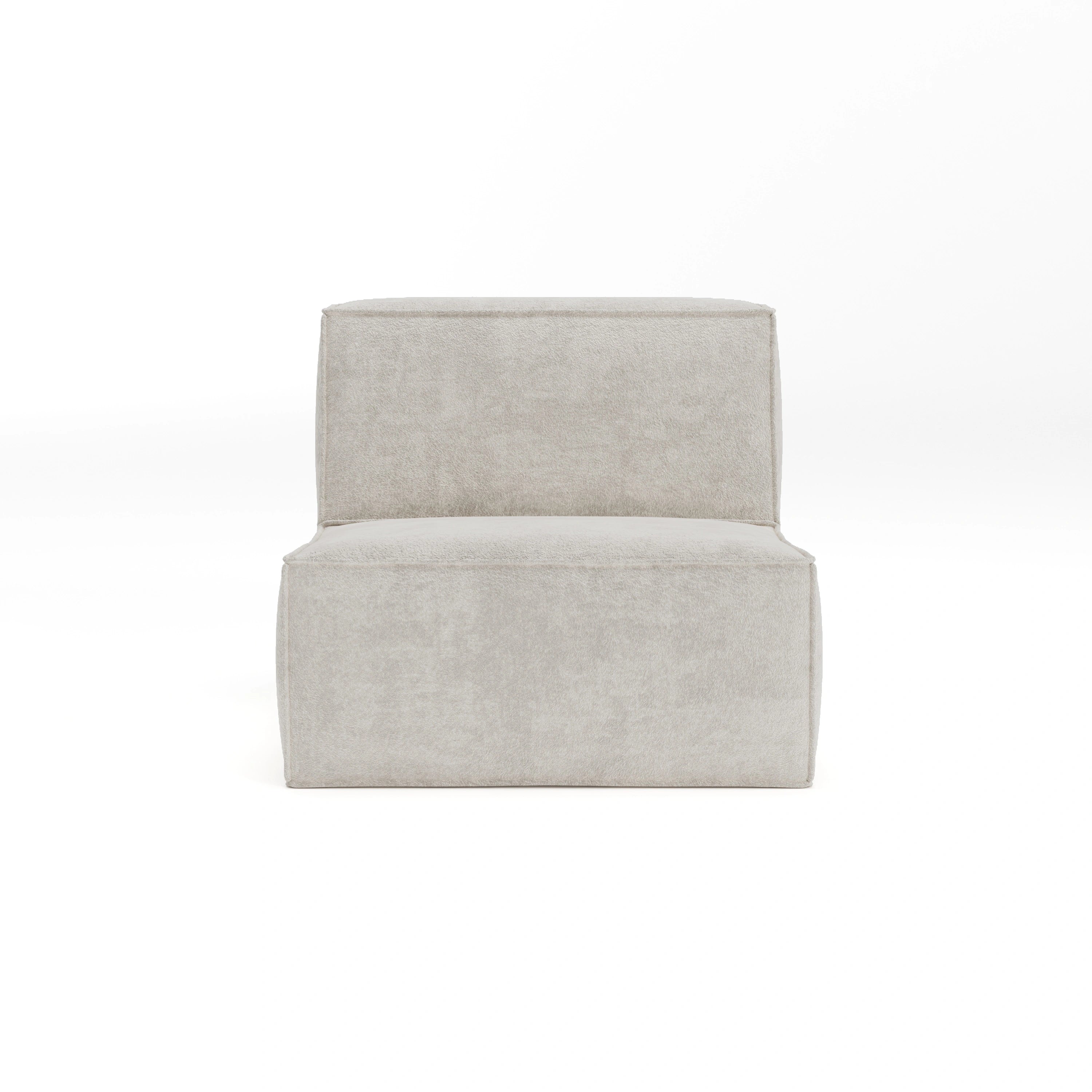 Cube Single Seat-Ivory Cloud Bouclé
