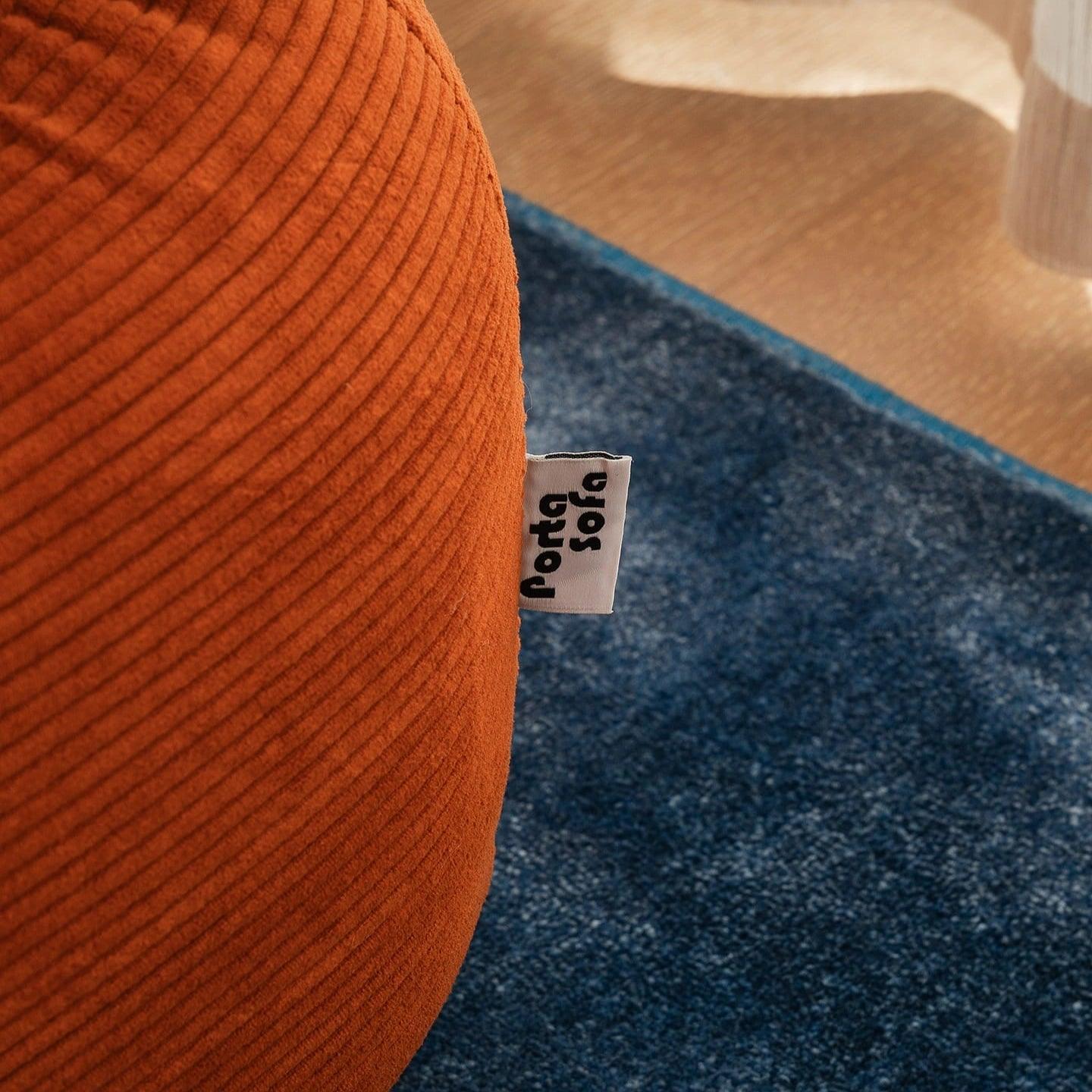 Flippo Sofa Bed – sculptural design with plush corduroy, convertible to bed, modern furniture style
