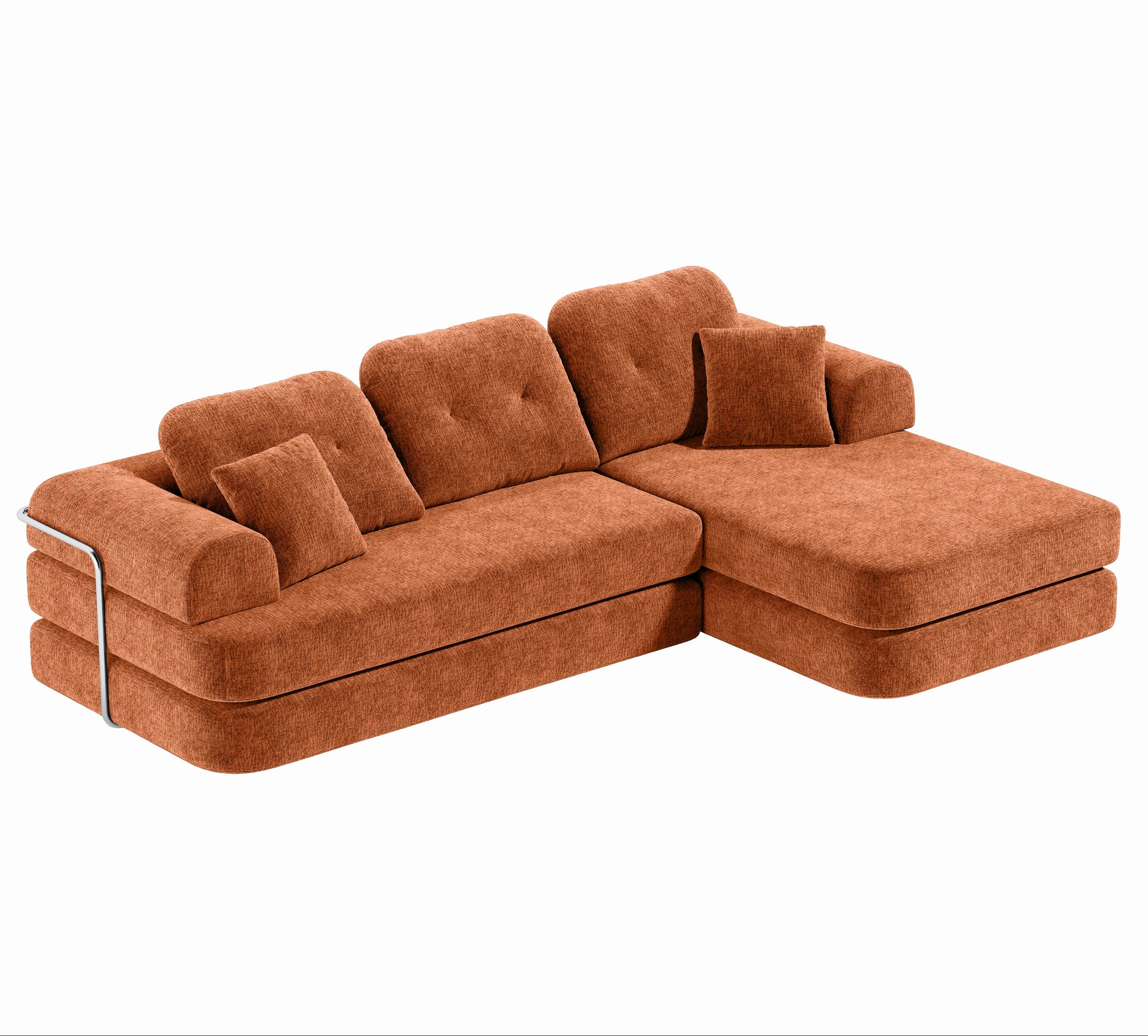 Gather Lounge Sofa Bed-Rust