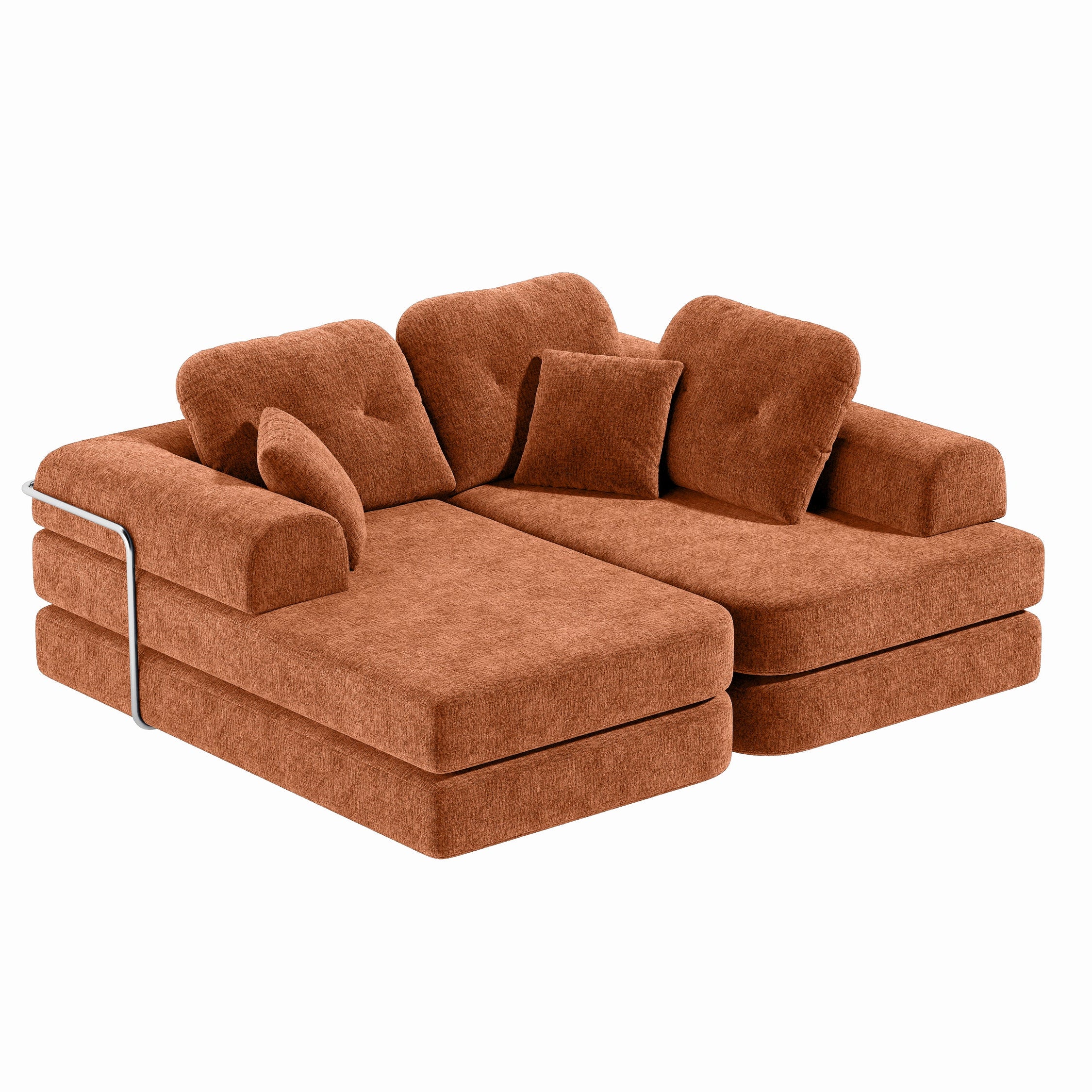 Gather Lounge Sofa Bed-Rust