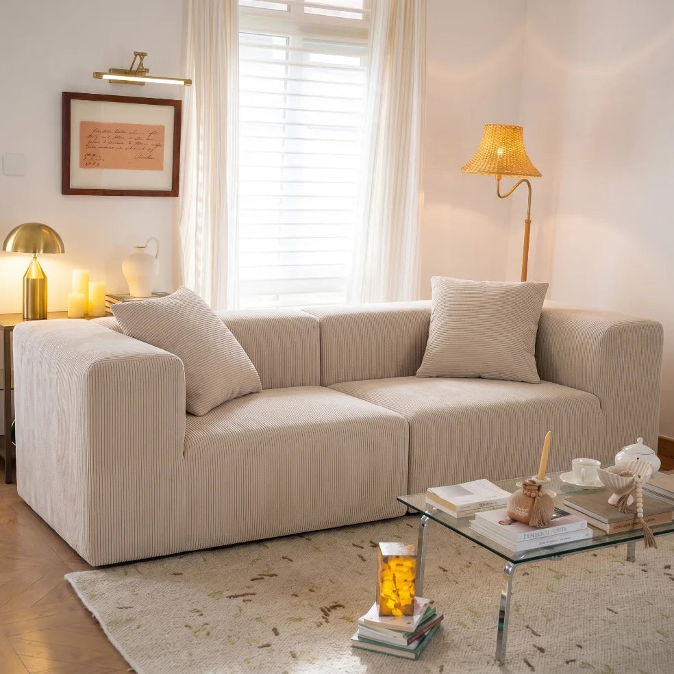Milo Modular Sofa 2 Seater-Cream White