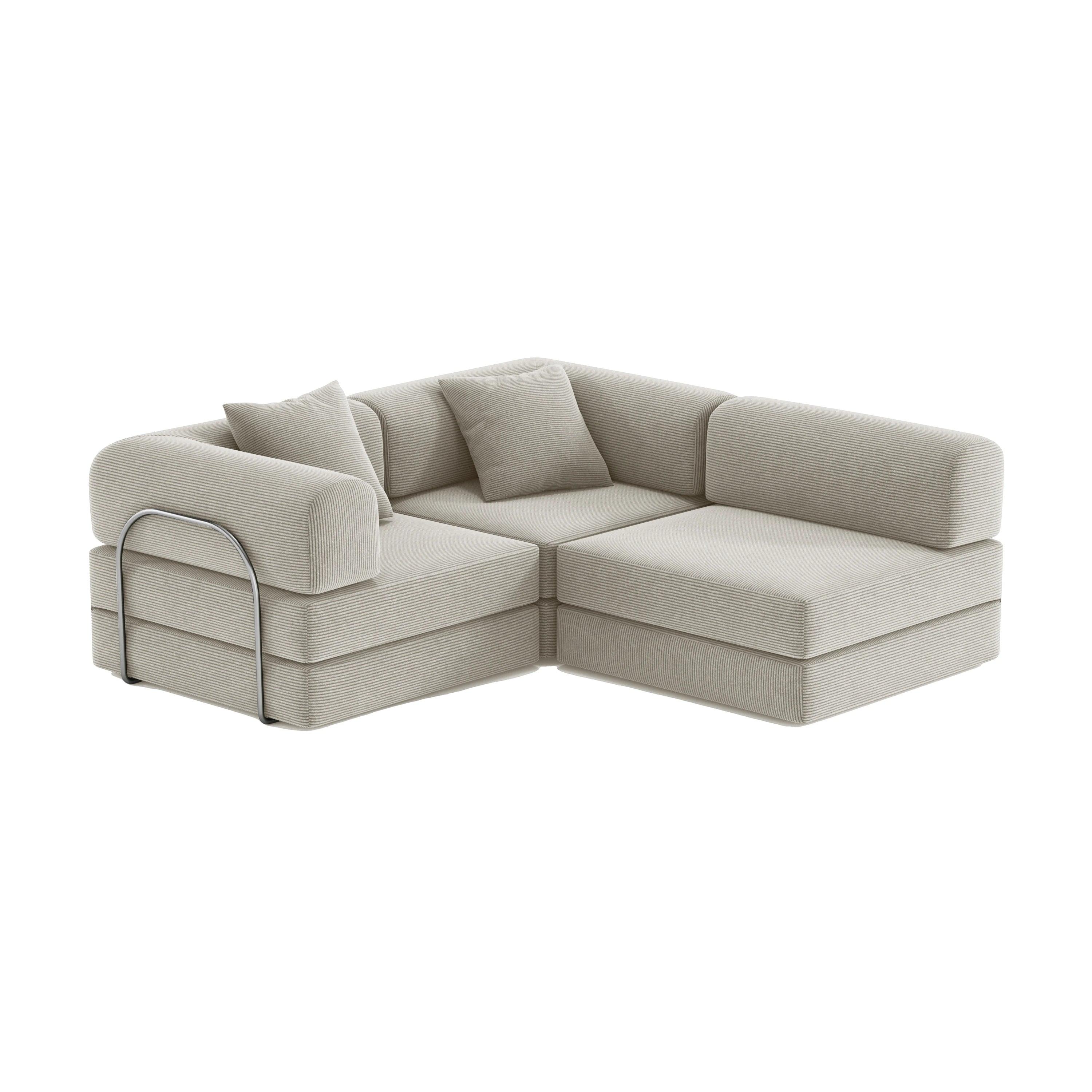 Nova L-Shaped Sofa-Eggshell - PortaSofa