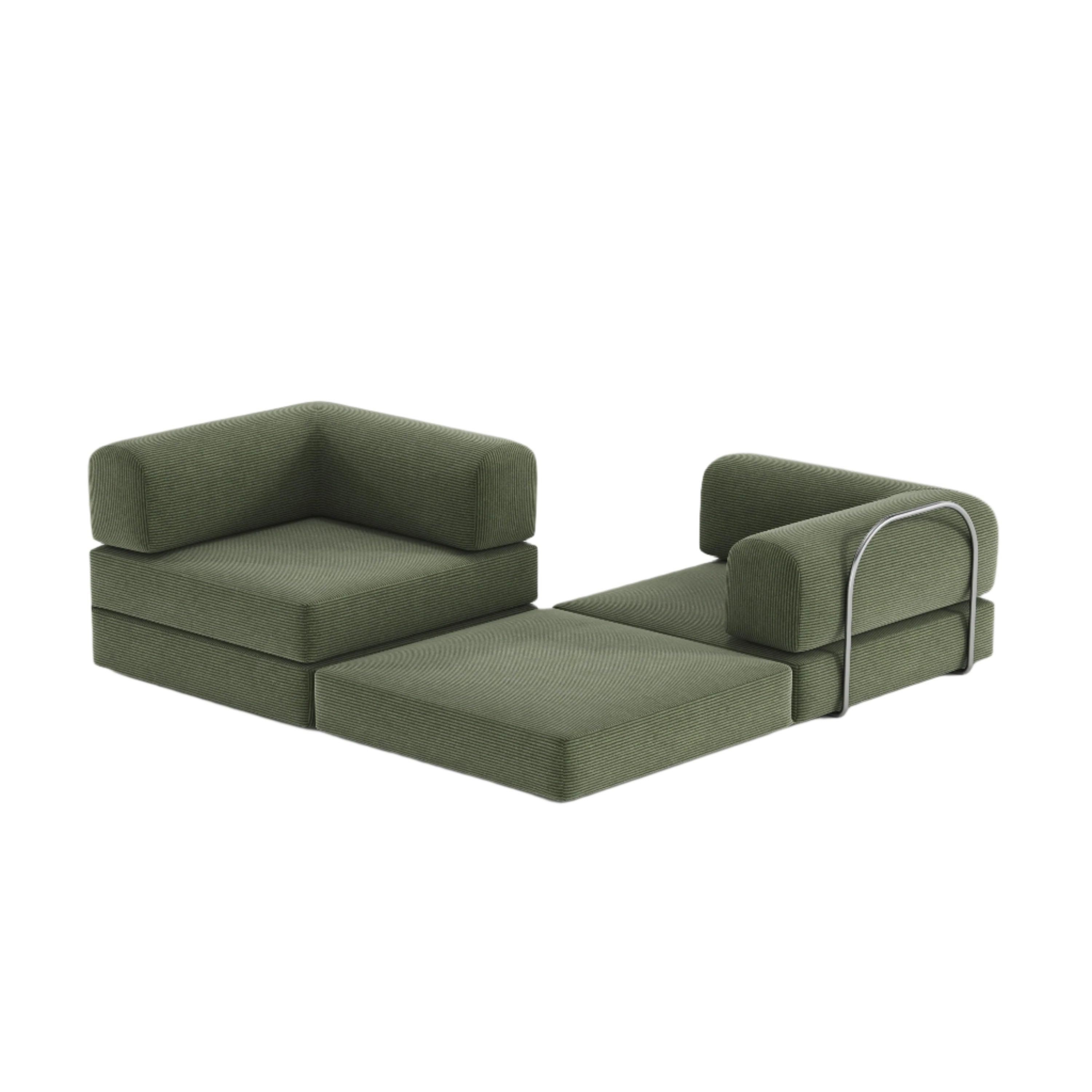Nova Modular Sofa Bed-Forest Green - PortaSofa