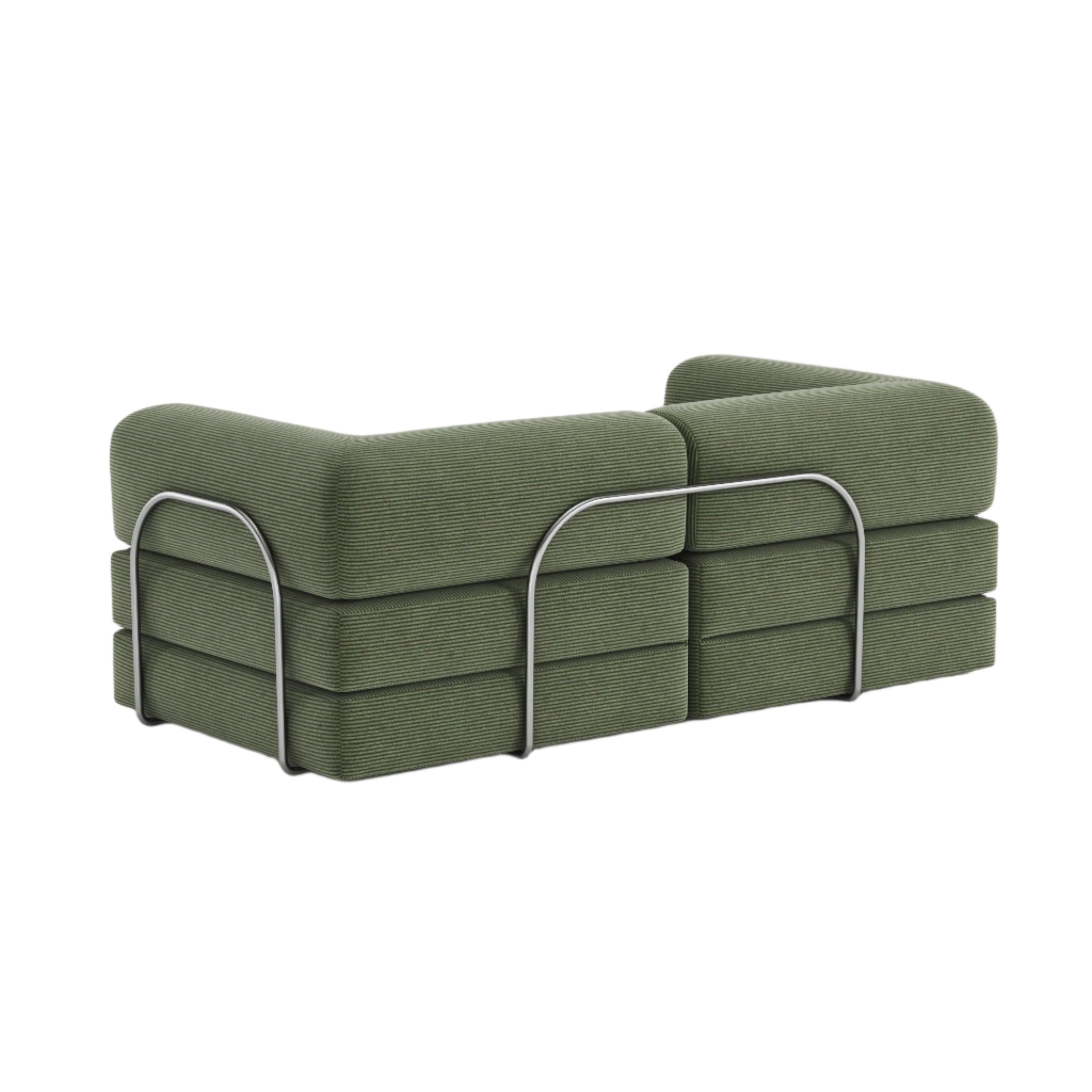 Nova Modular Sofa Bed-Forest Green - PortaSofa