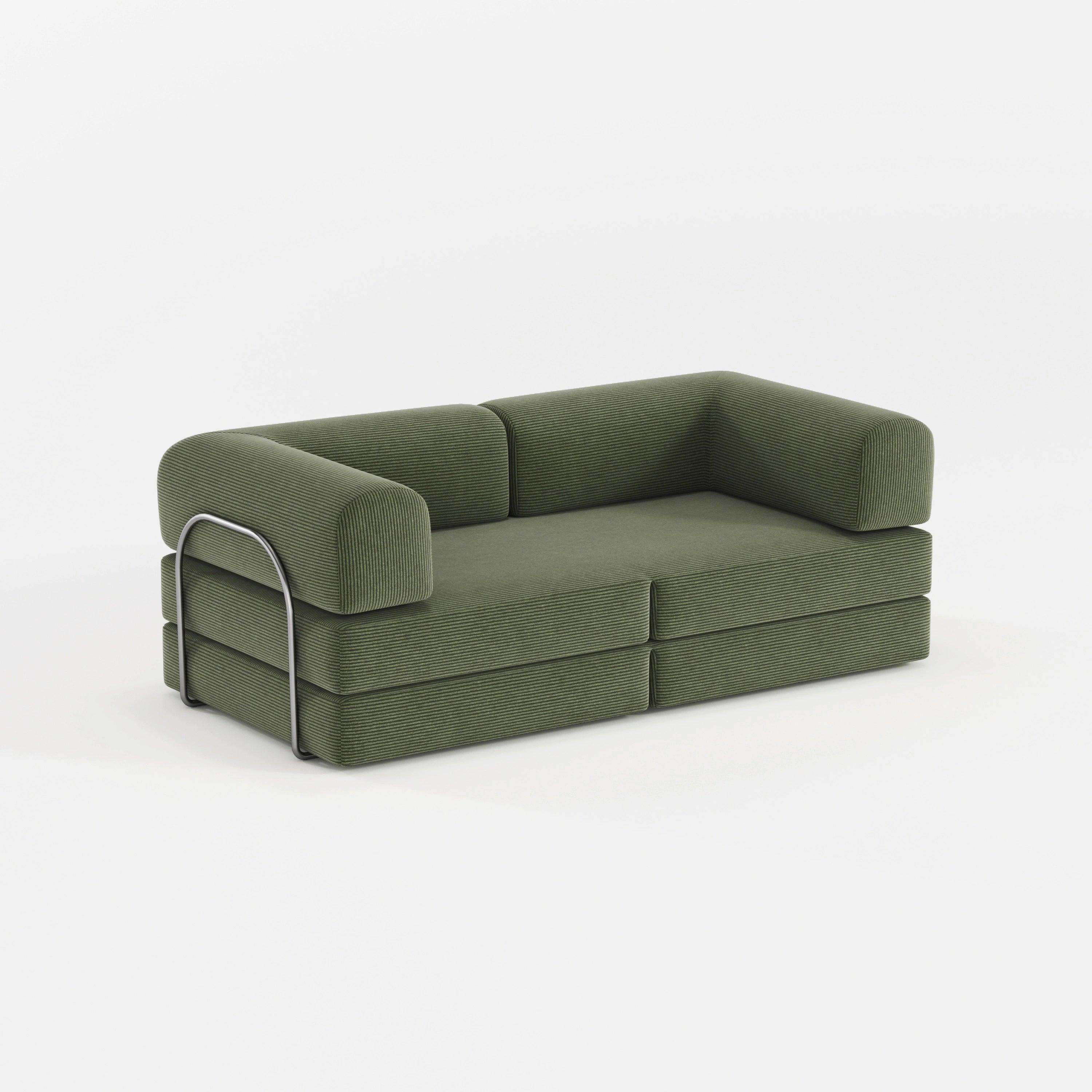 Nova Modular Sofa Bed-Forest Green - PortaSofa