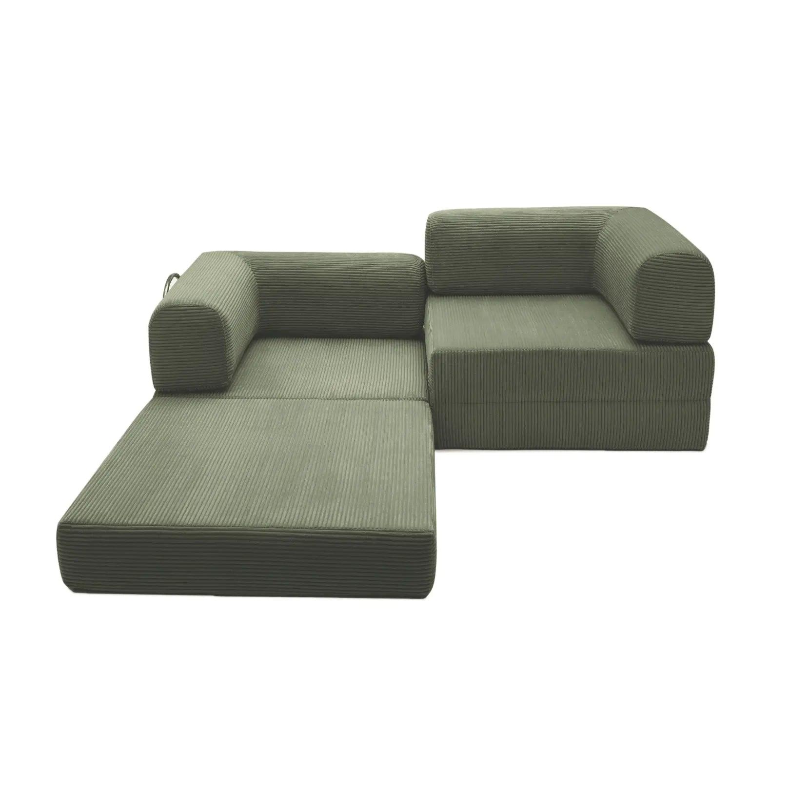 Nova Modular Sofa Bed-Forest Green - PortaSofa