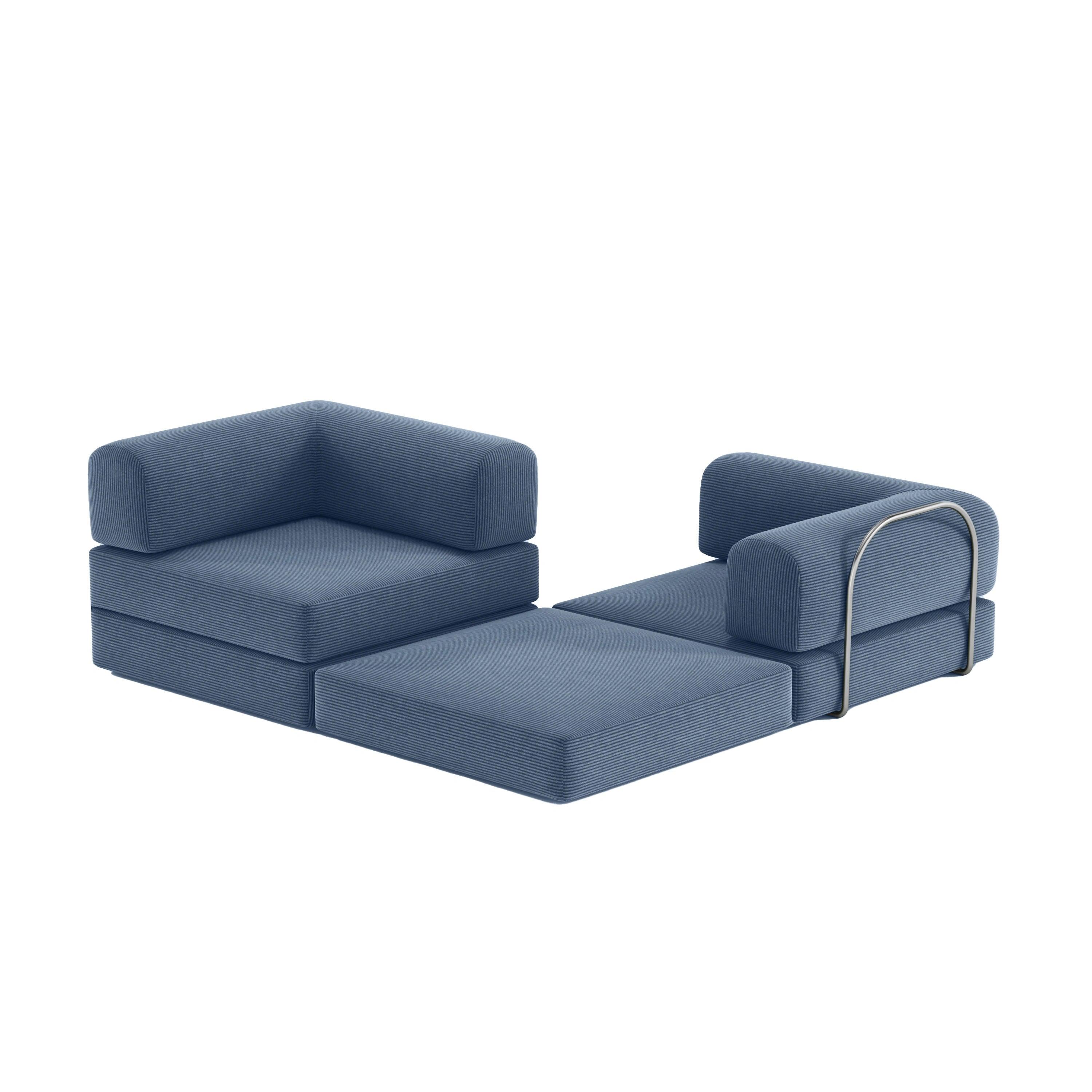 Nova Modular Sofa Bed-Aegean Blue - PortaSofa