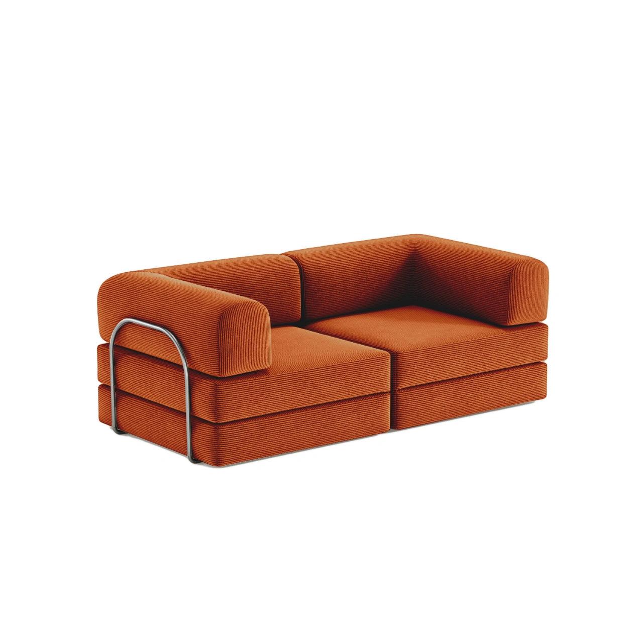 PortaSofa Nova Modular Sofa Bed in Rust color
