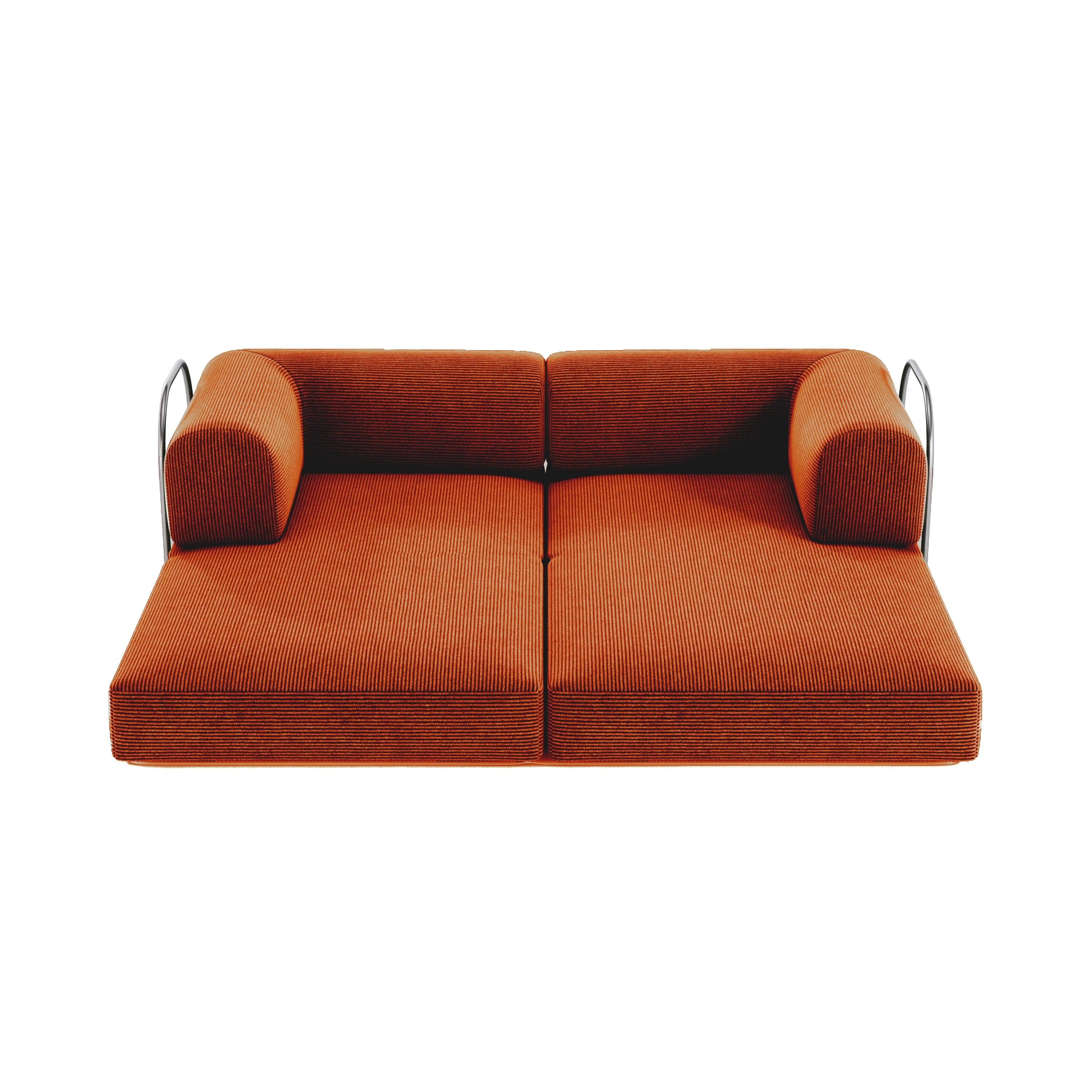 PortaSofa Nova Modular Sofa Bed in Rust color
