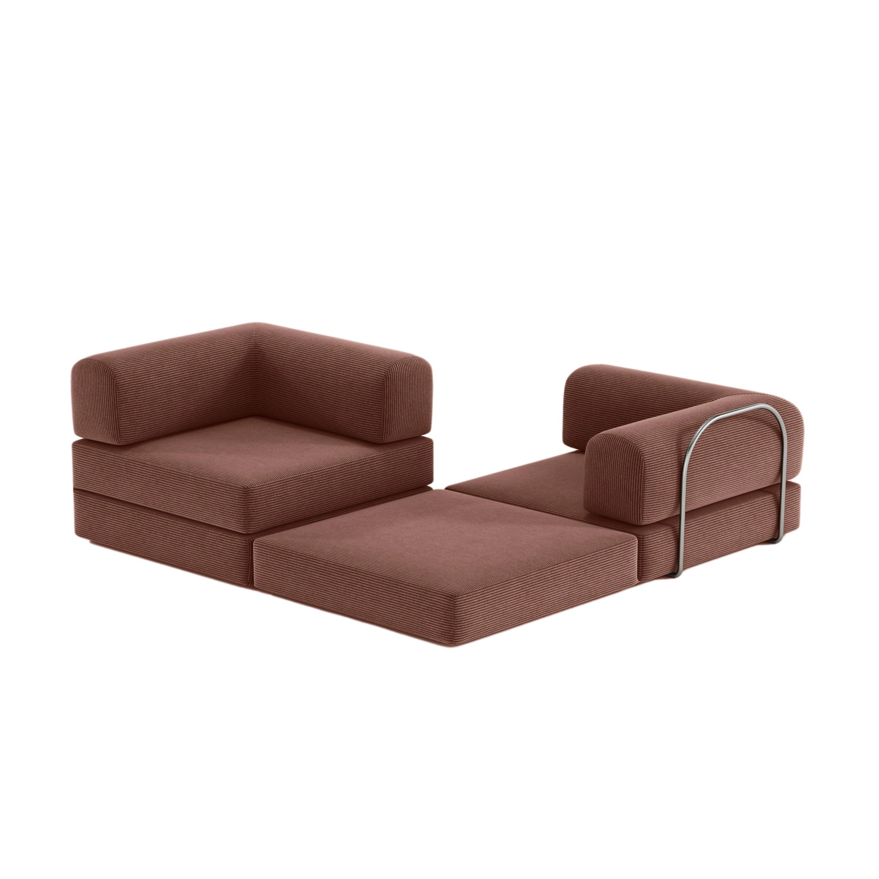 Nova Modular Sofa Bed-Chestnut - PortaSofa