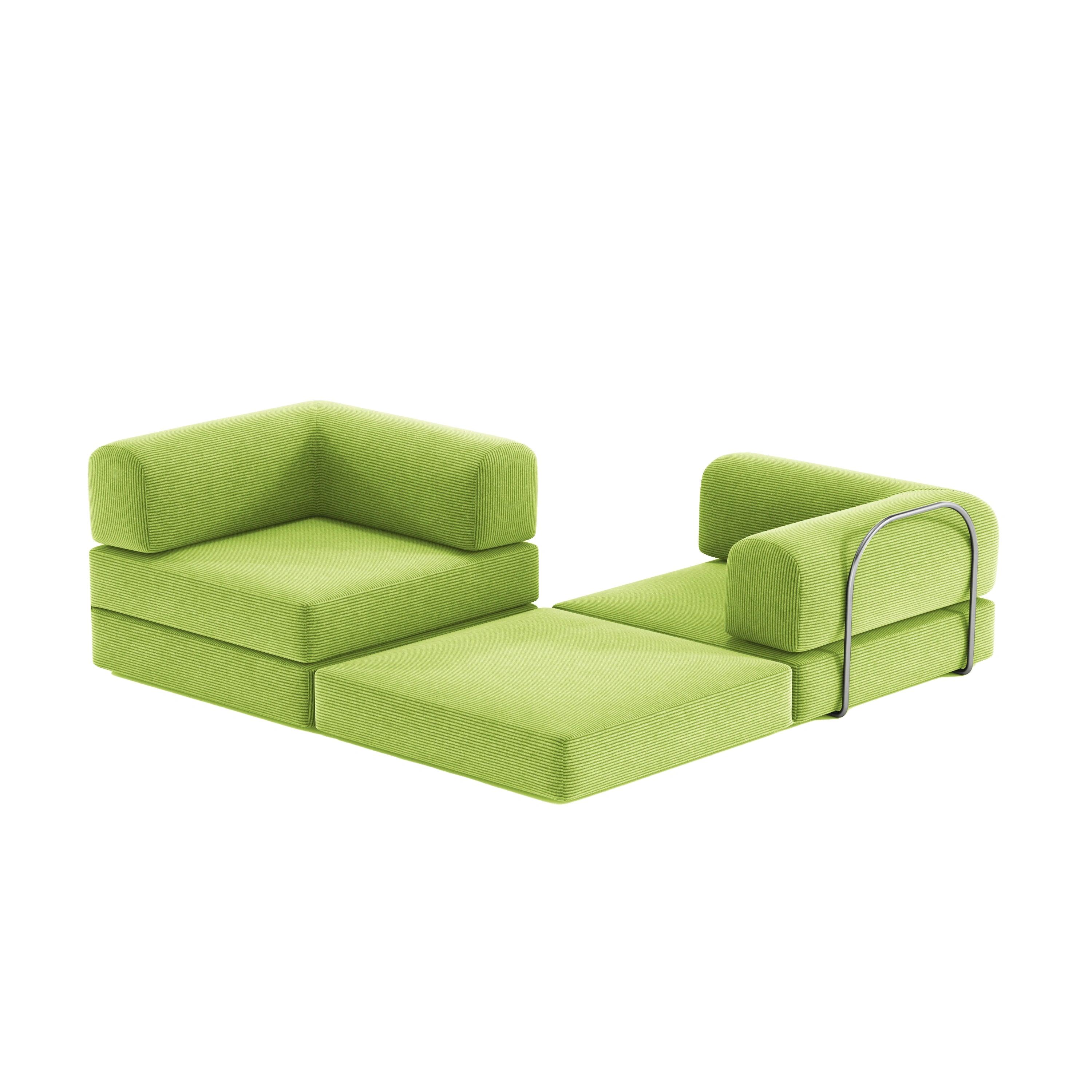 Nova Modular Sofa Bed-Lime - PortaSofa