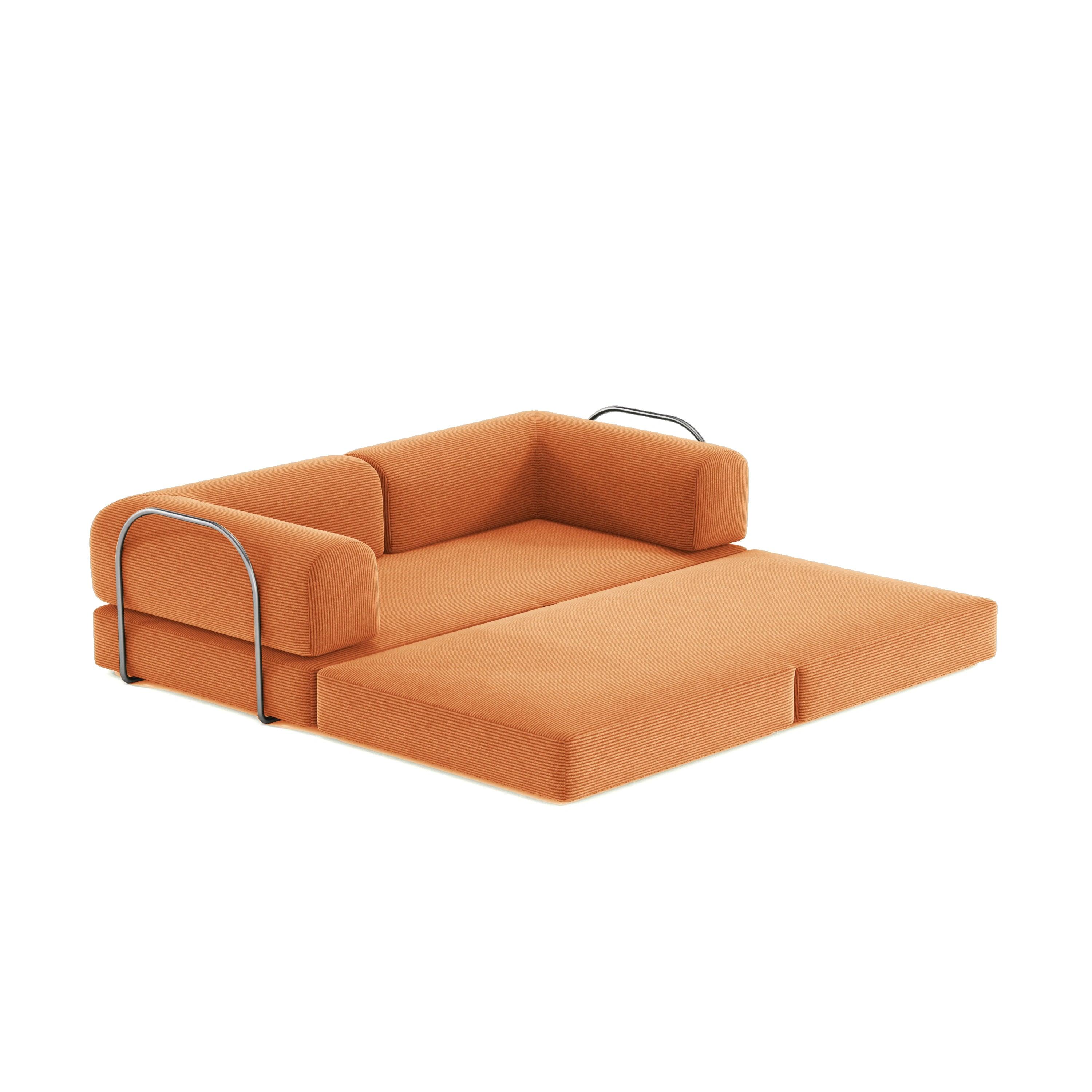 Nova Modular Sofa Bed-Orange - PortaSofa