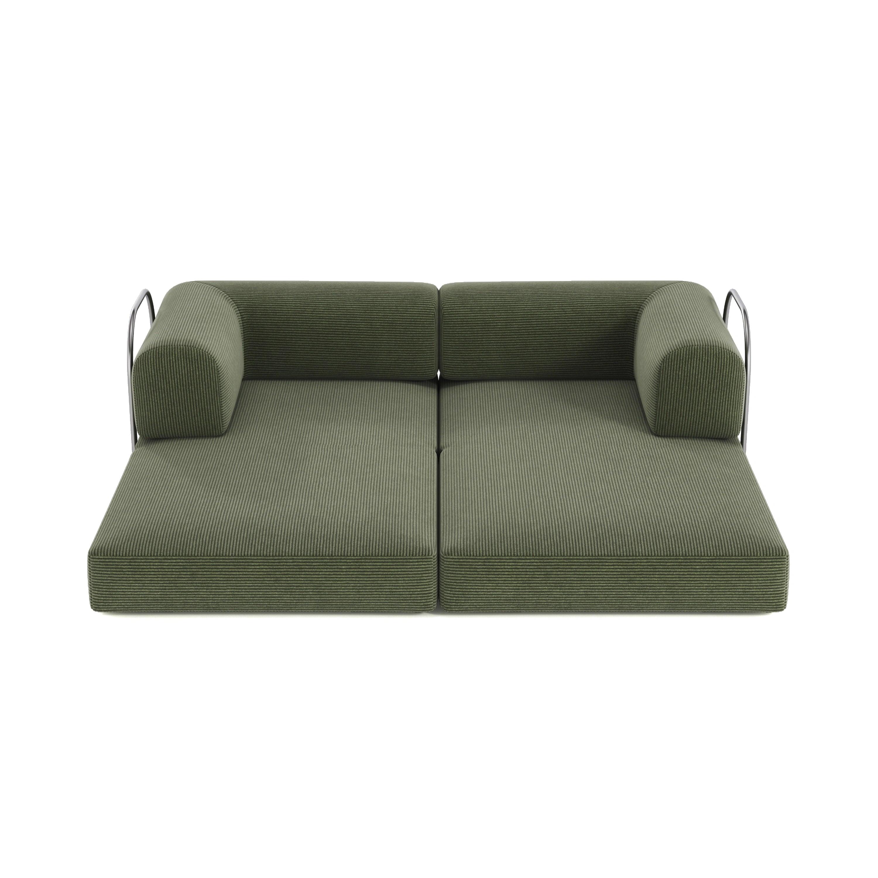 Nova Modular Sofa Bed-Forest Green - PortaSofa