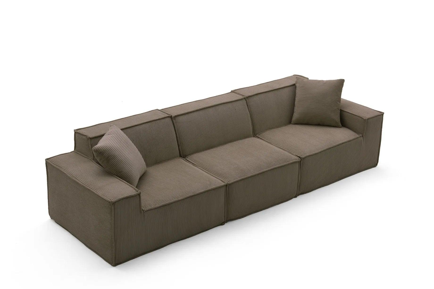 Cube Modular Sofa 3 Seater-Coffee - PortaSofa
