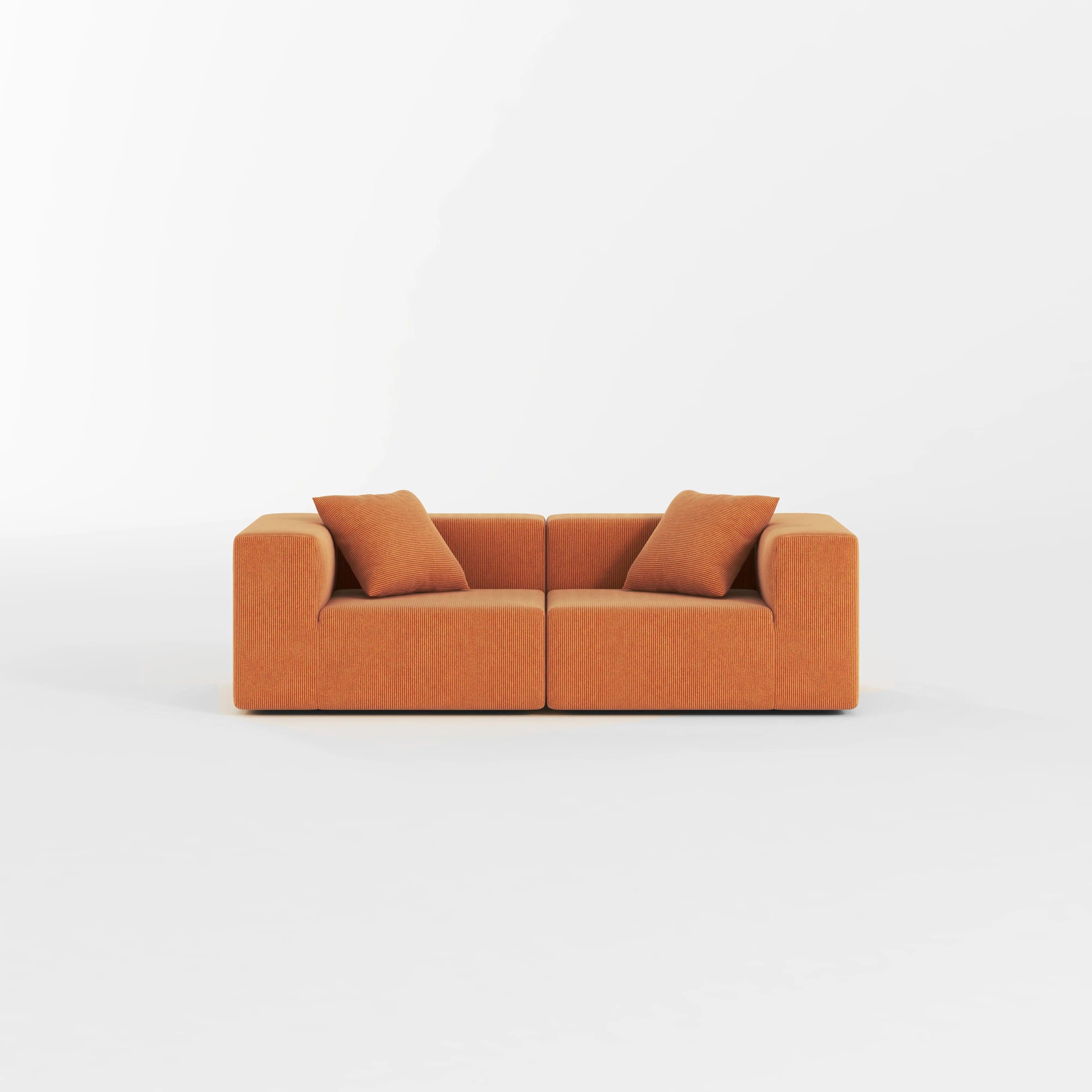Milo Modular Sofa 2 Seater-Orange - PortaSofa