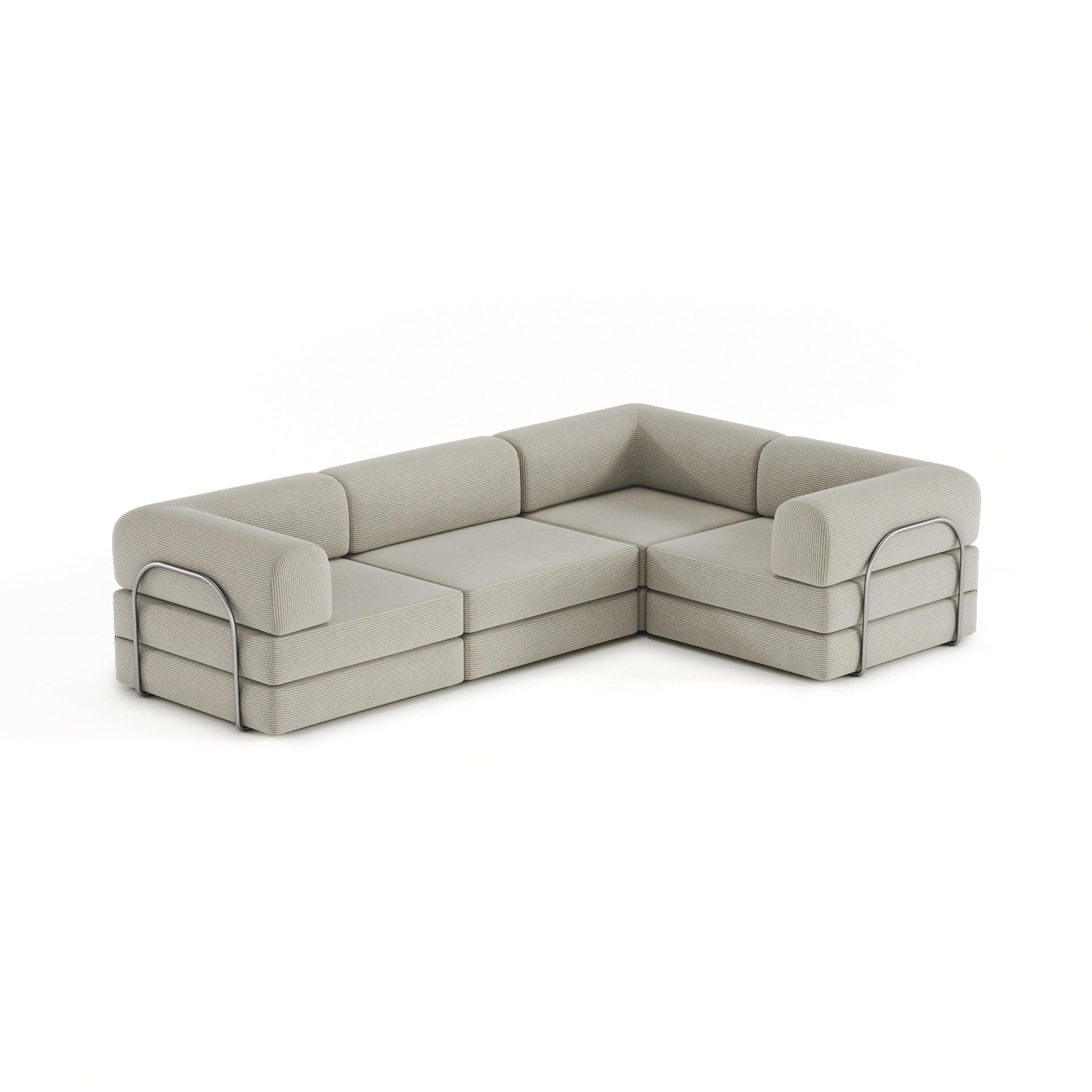 Nova XL Modular Sofa-Eggshell
