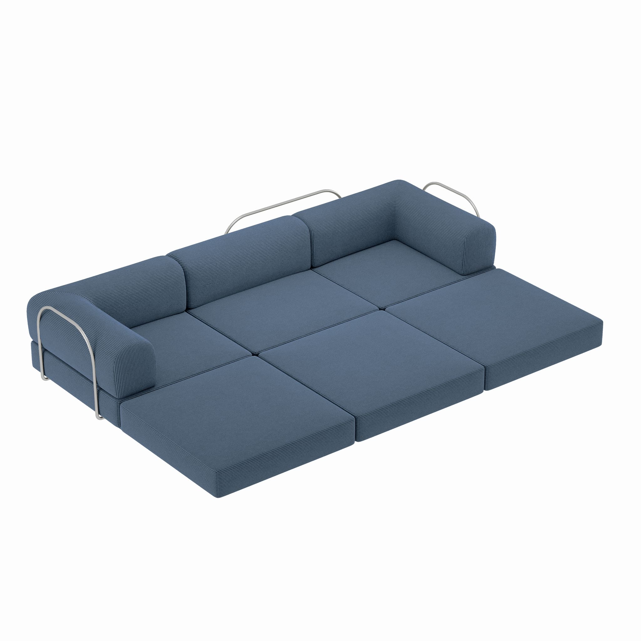 Nova L-Shaped Sofa-Aegean Blue