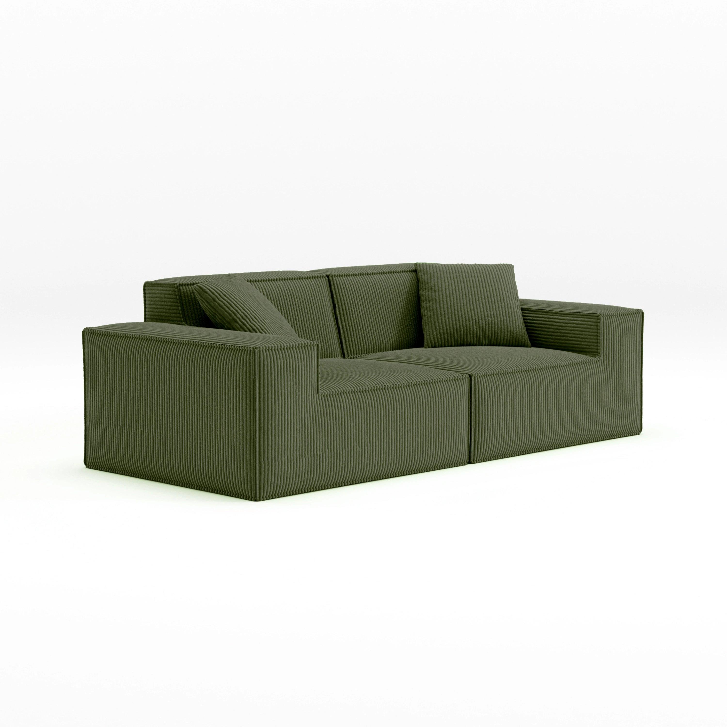 Cube Modular Sofa 2 Seater-Forest Green - PortaSofa