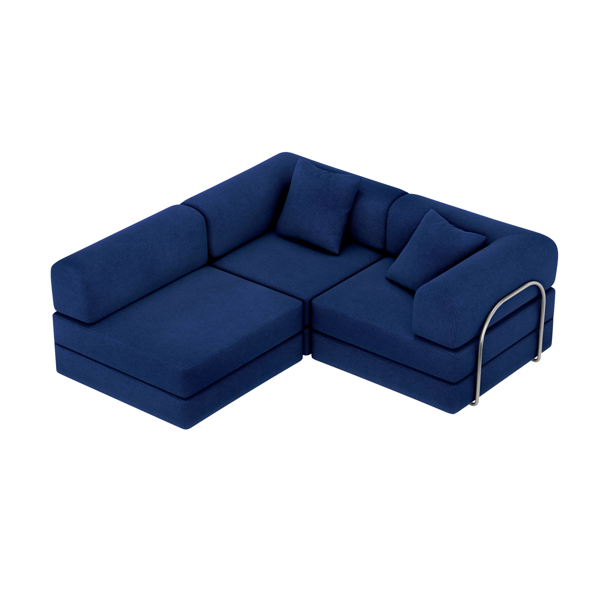 Nova L-Shaped Sofa-Blue