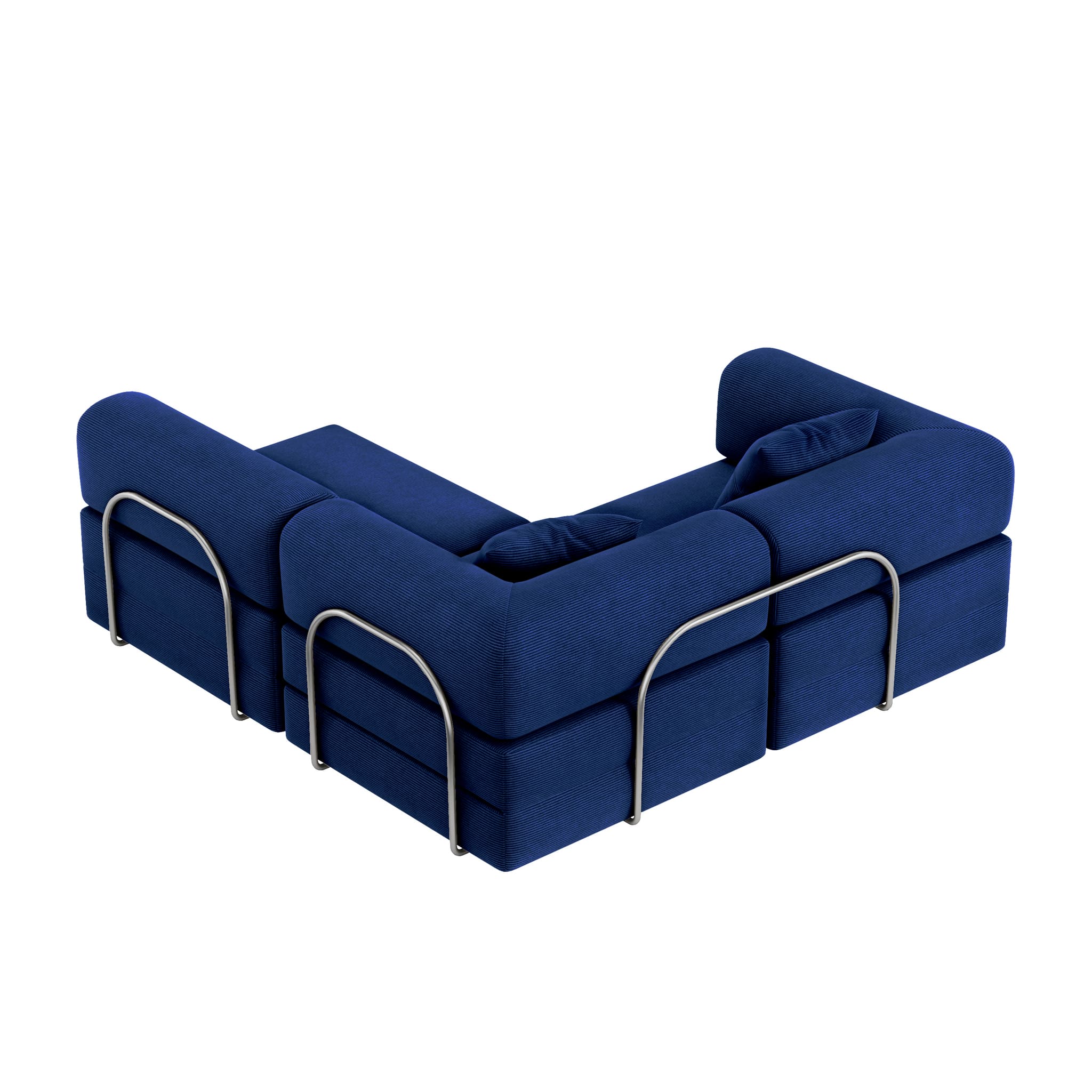 Nova L-Shaped Sofa-Blue