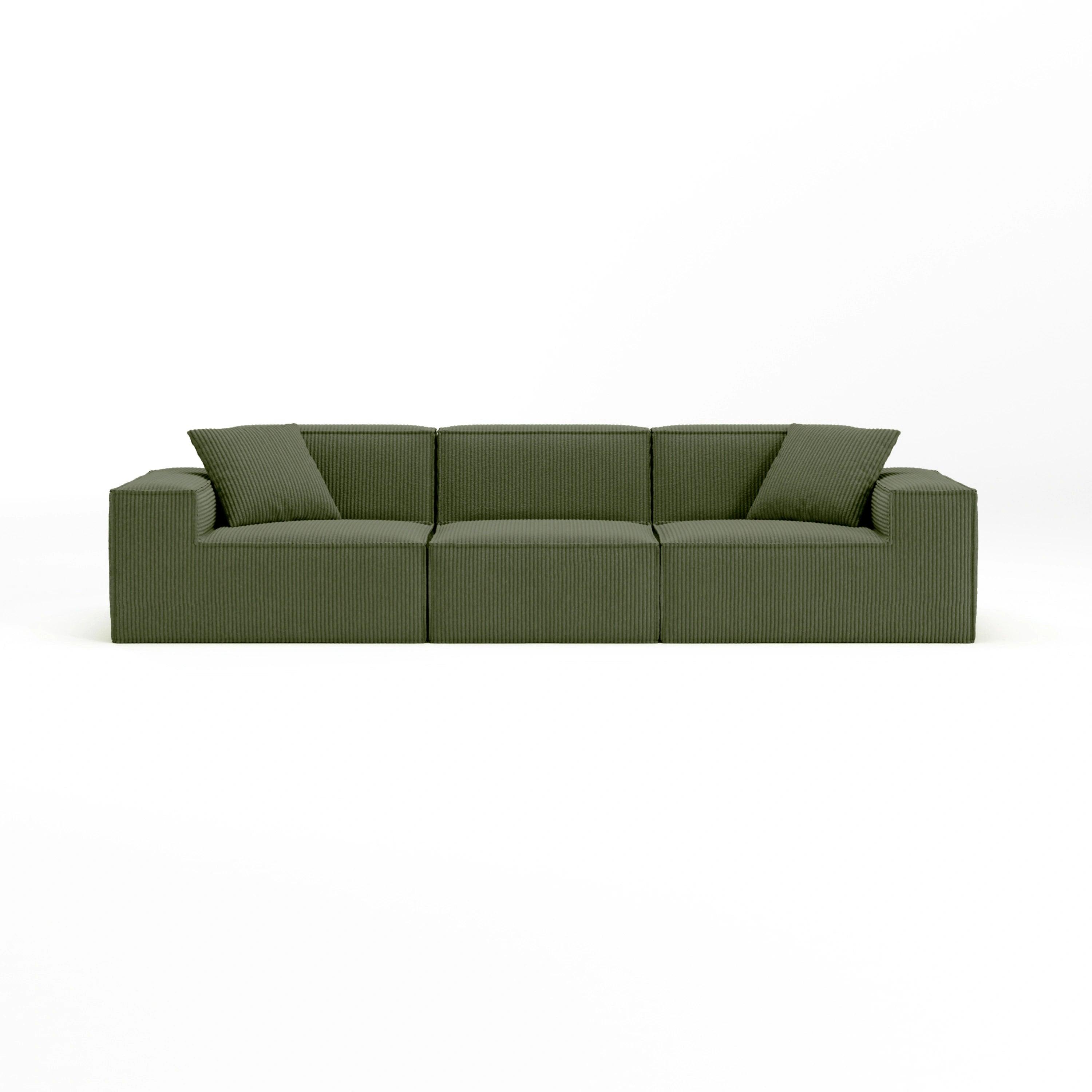 Cube Modular Sofa 3 Seater-Forest Green - PortaSofa