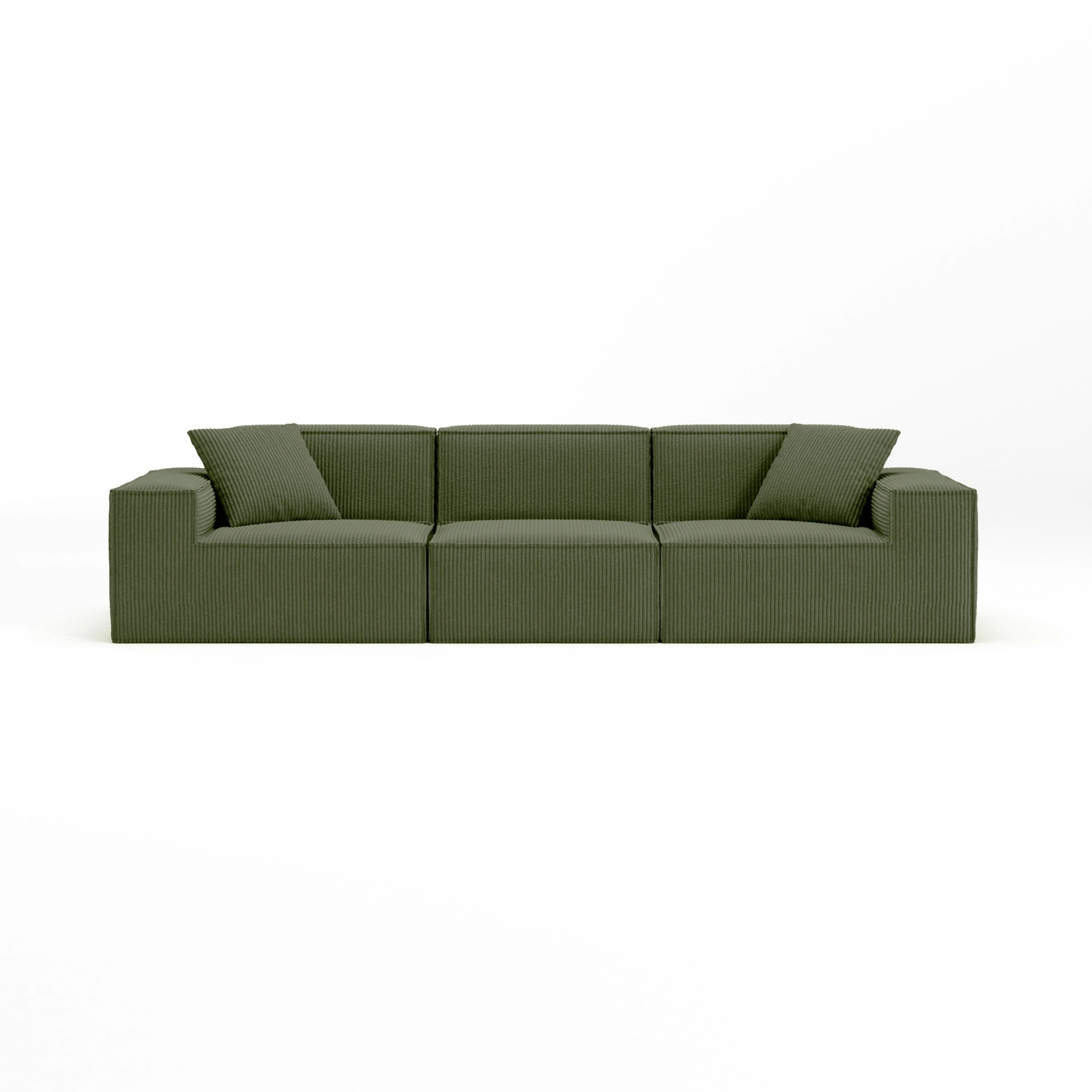 Cube Modular Sofa 3 Seater-Forest Green