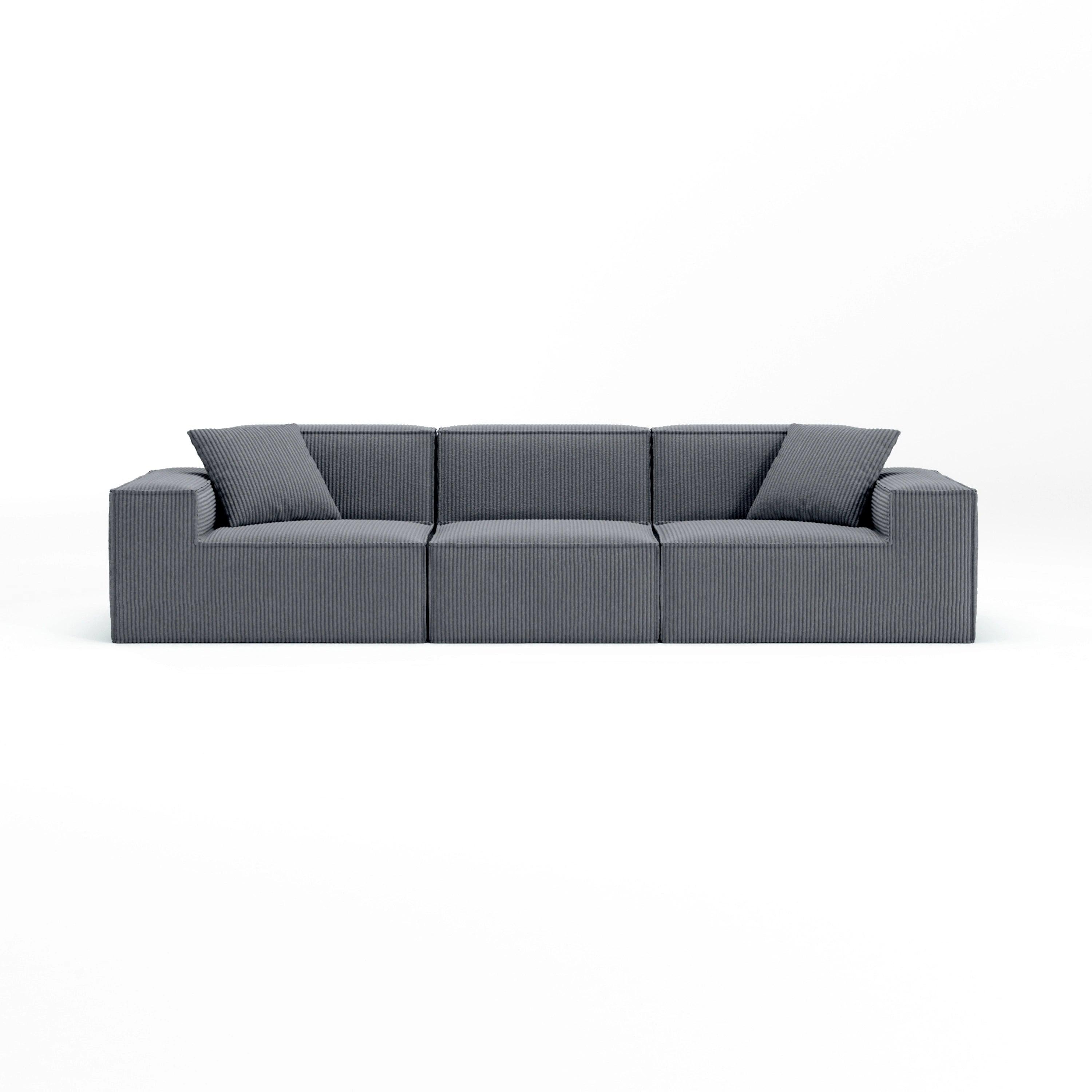 Cube Modular Sofa 3 Seater-Slate - PortaSofa