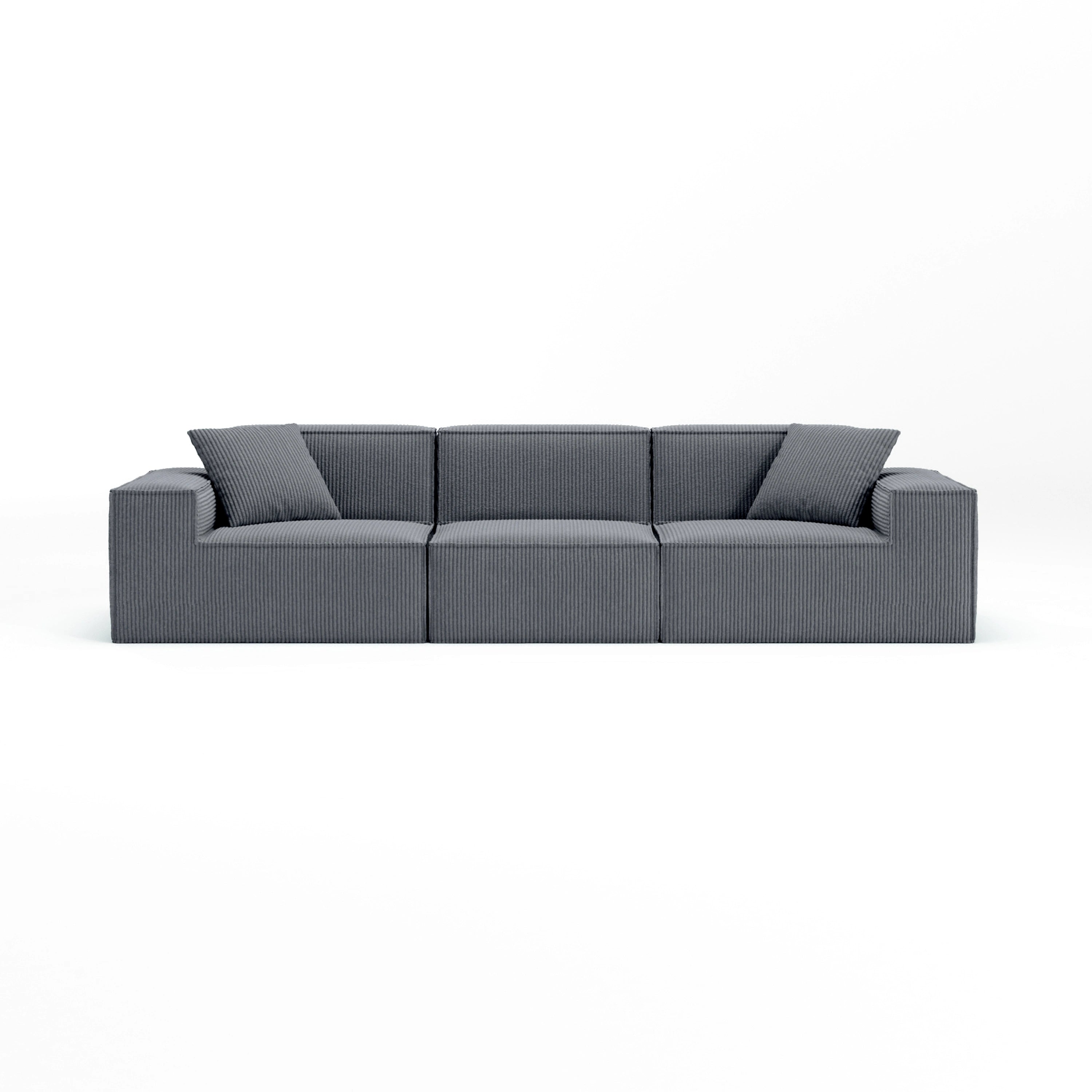 Cube Modular Sofa 3 Seater-Slate