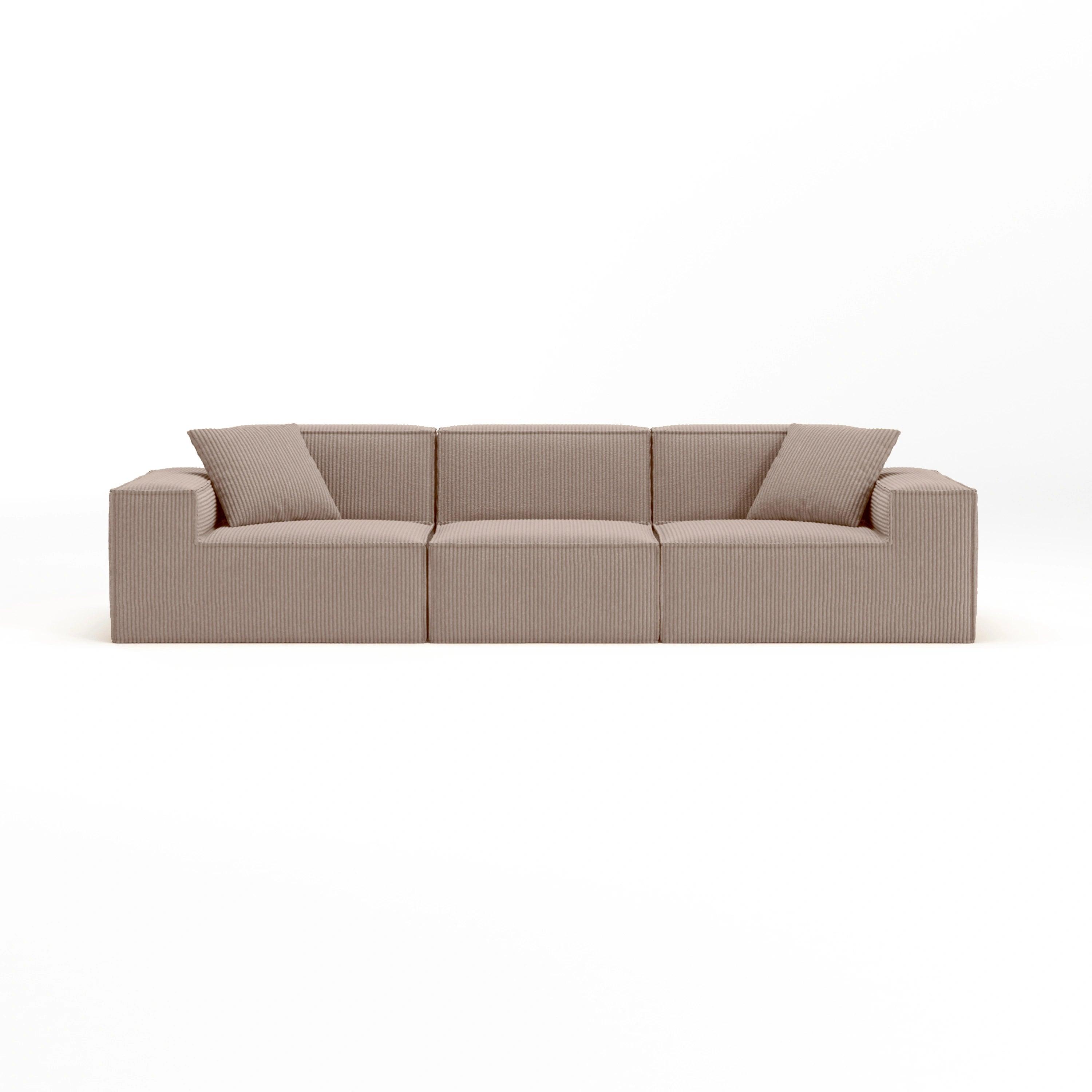 Cube Modular Sofa 3 Seater-Blush - PortaSofa