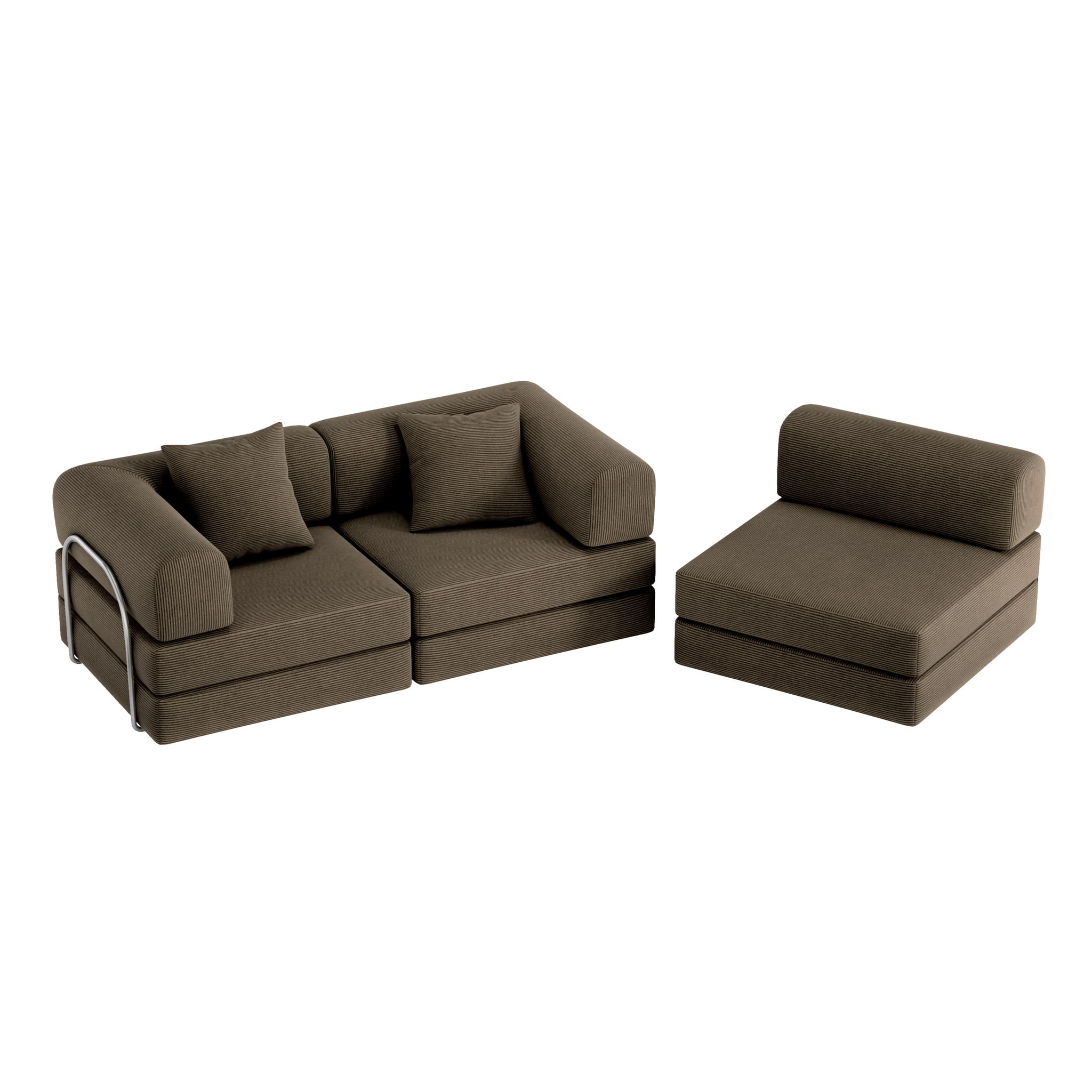 Nova L-Shaped Sofa-Coffee