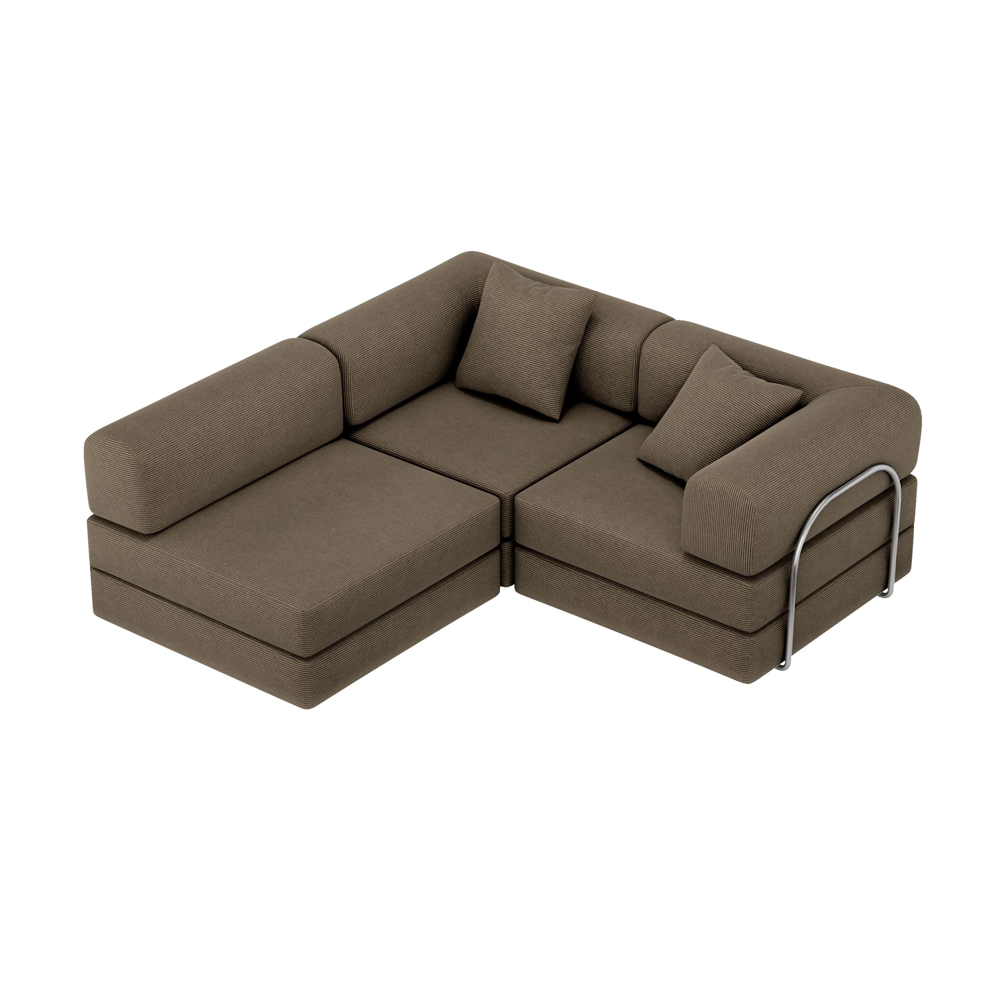 Nova L-Shaped Sofa-Coffee
