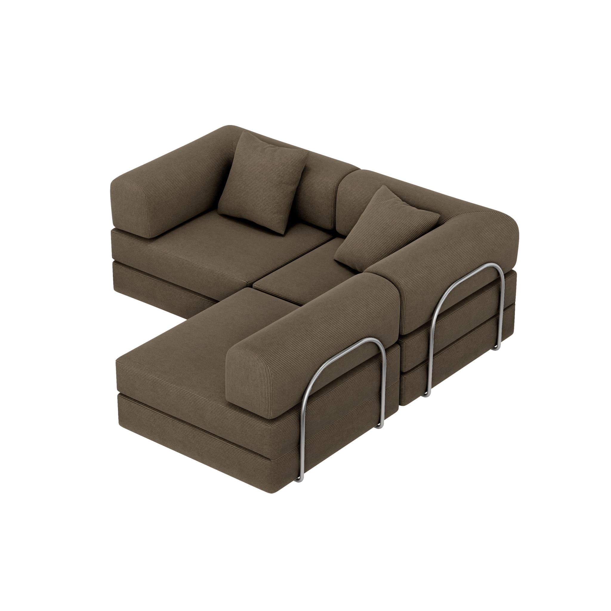 Nova L-Shaped Sofa-Coffee
