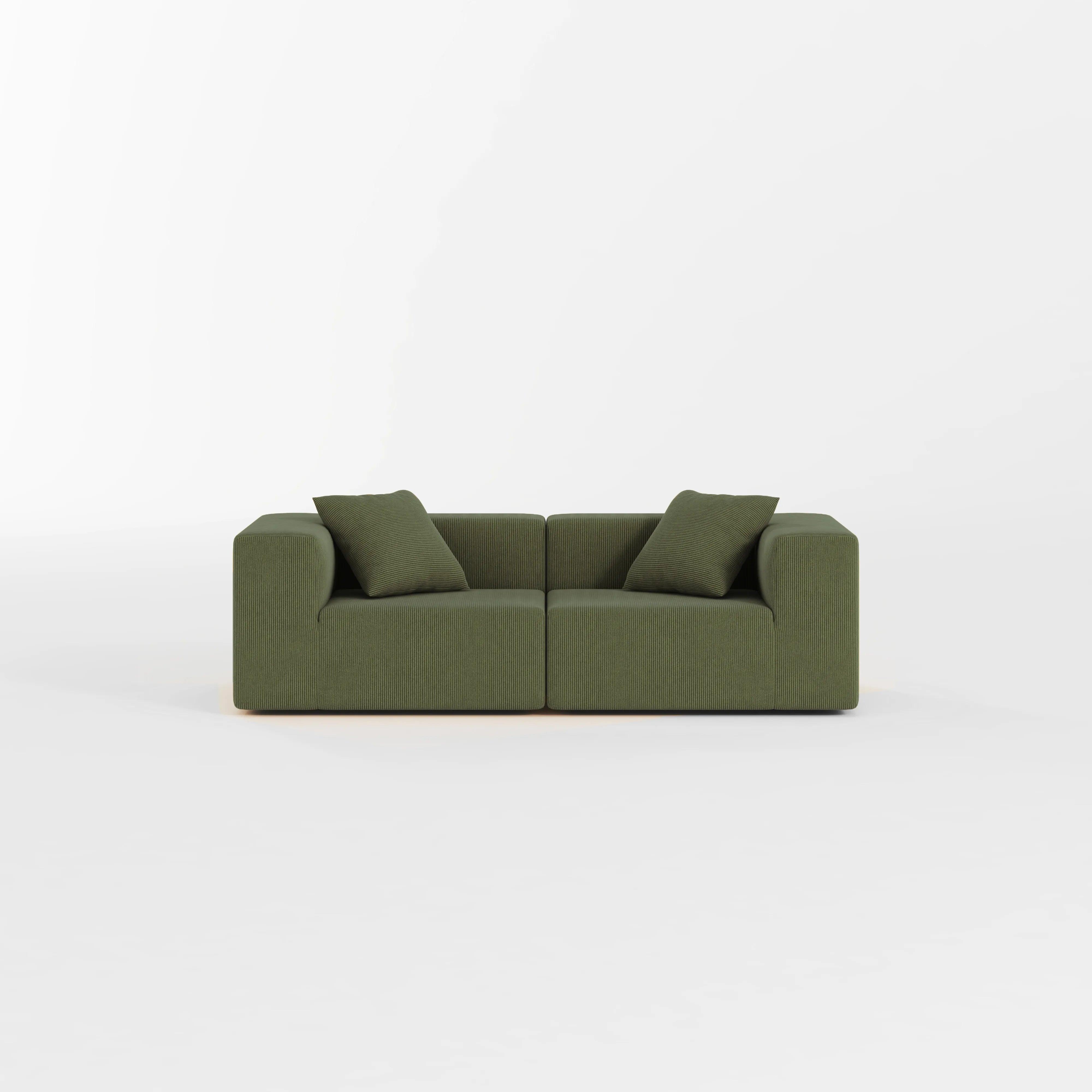 Milo Modular Sofa 2 Seater-Forest Green - PortaSofa