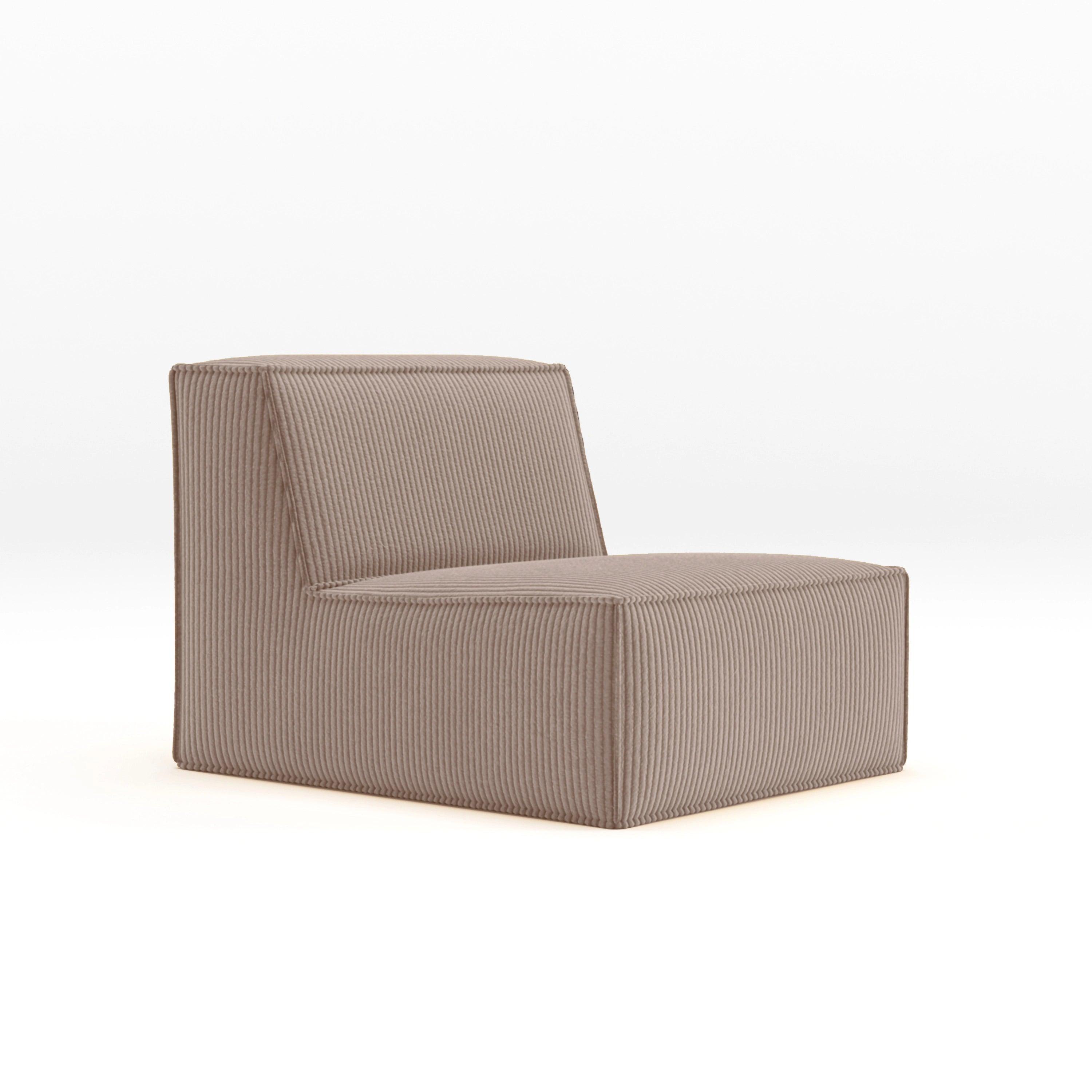 Cube Single Seat-Blush - PortaSofa