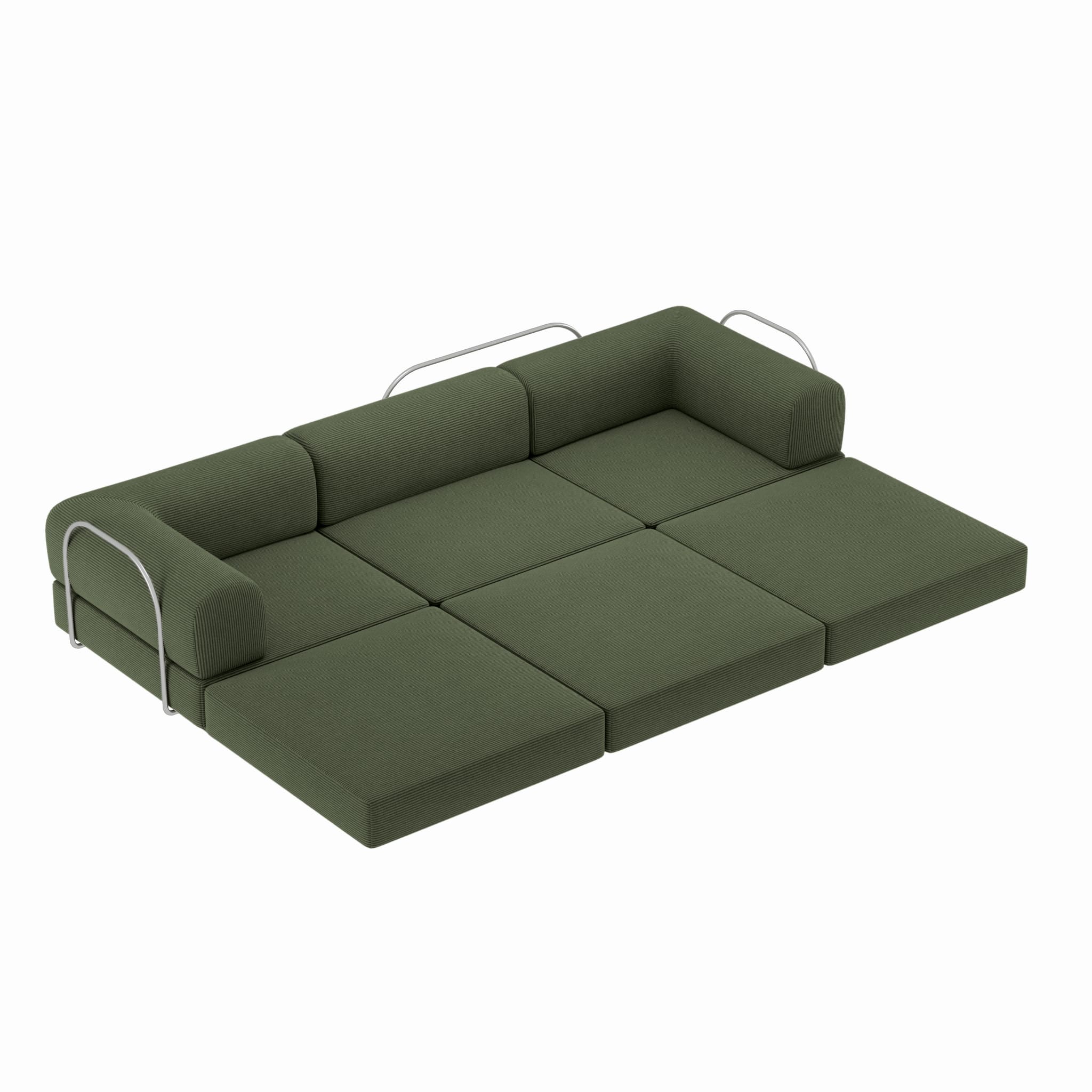 Nova L-Shaped Sofa-Forest Green