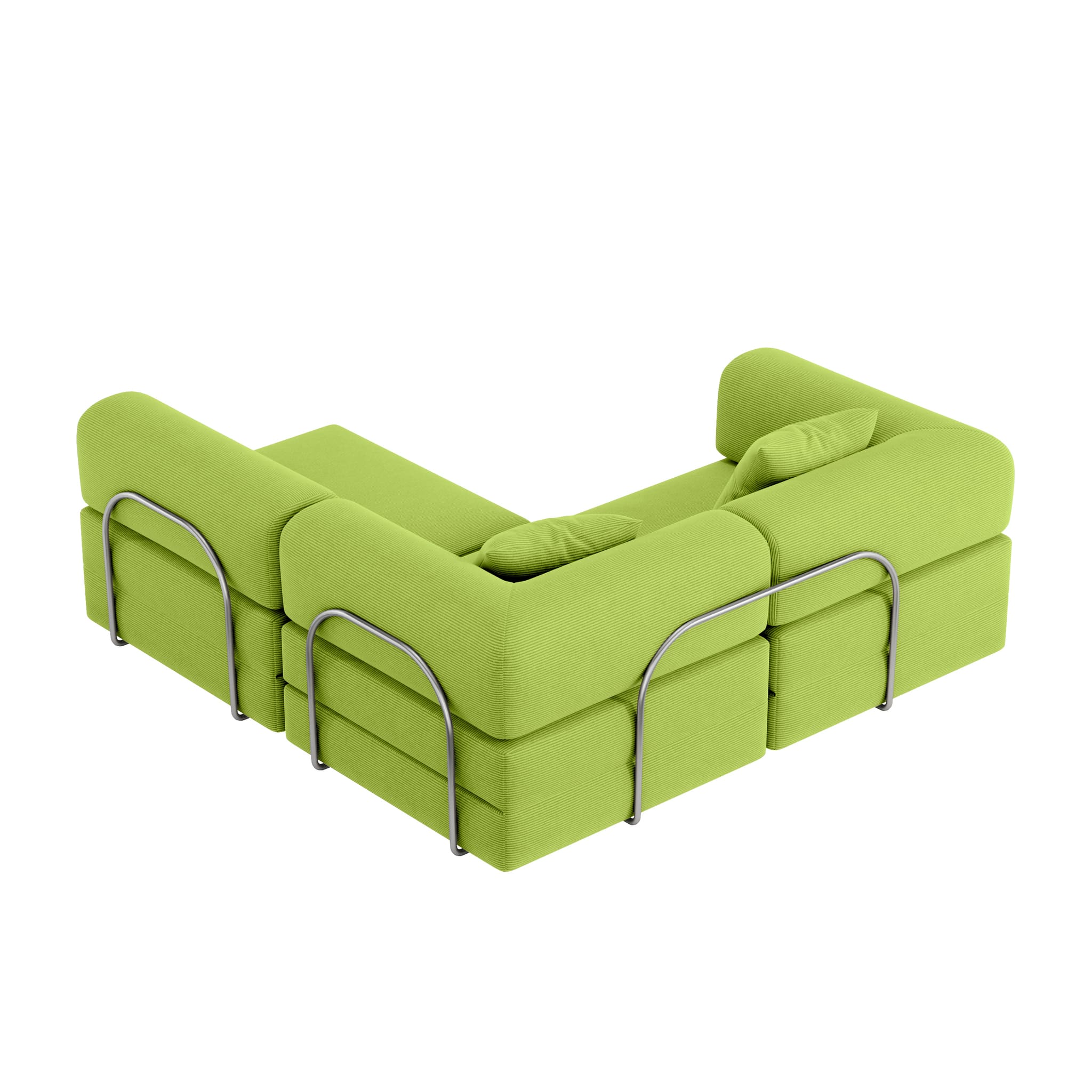 Nova L-Shaped Sofa-Lime