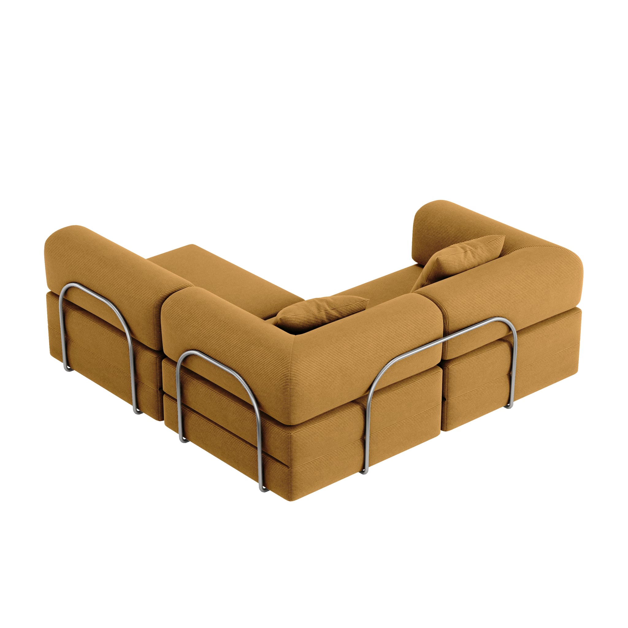 Nova L-Shaped Sofa-Marigold