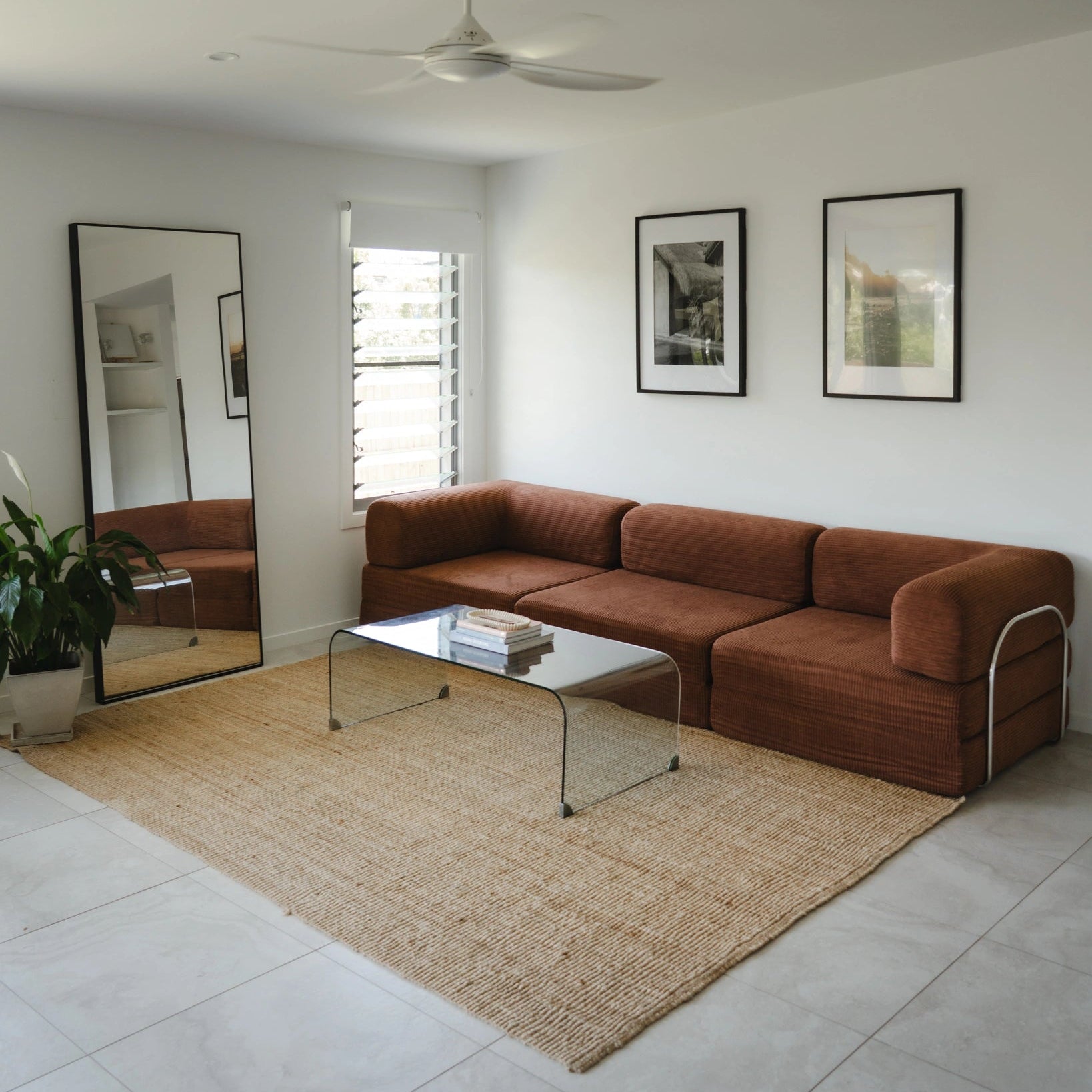 PortaSofa Nova Sofa Bed XL in brown, modular sectional sofa for modern Australian homes