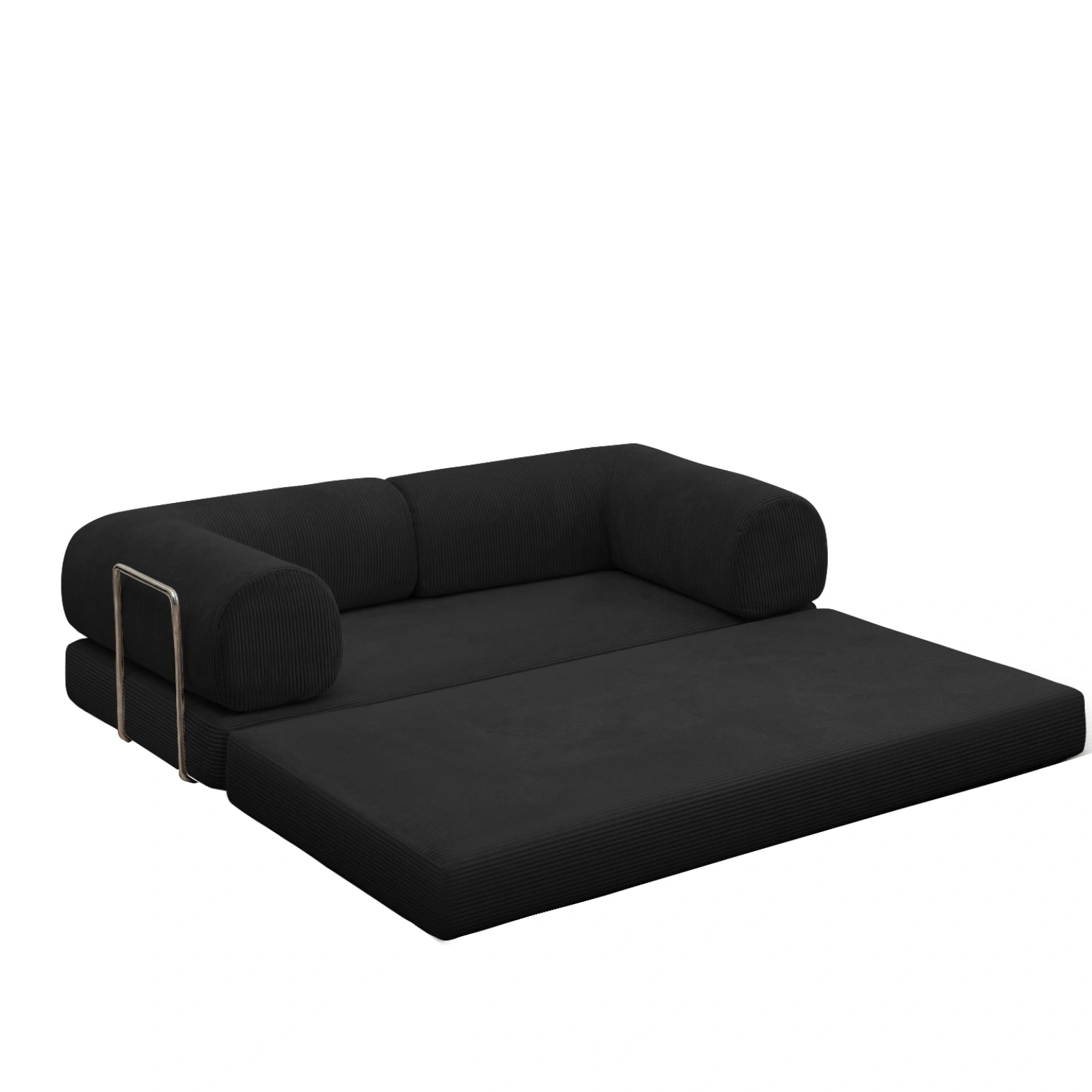 Black sofa bed on a white background