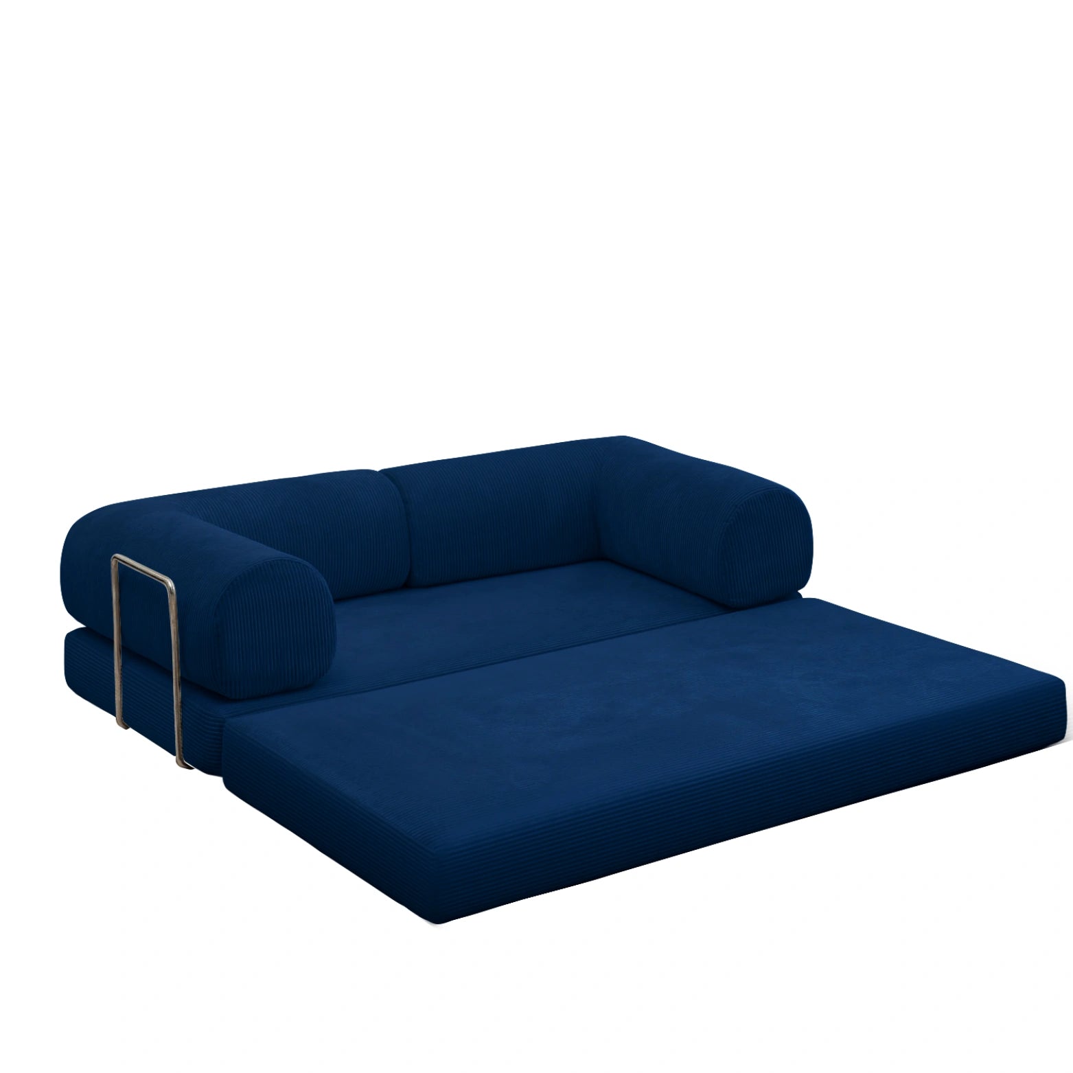 Blue sofa bed on a white background