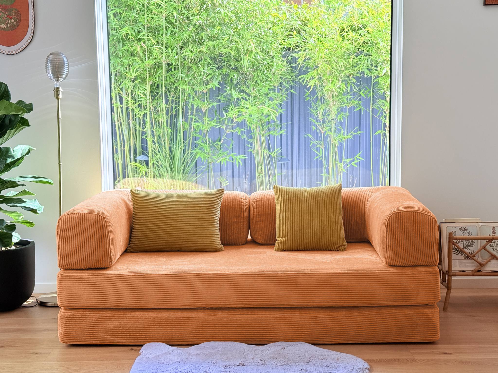 Nova Sofa Bed-Orange