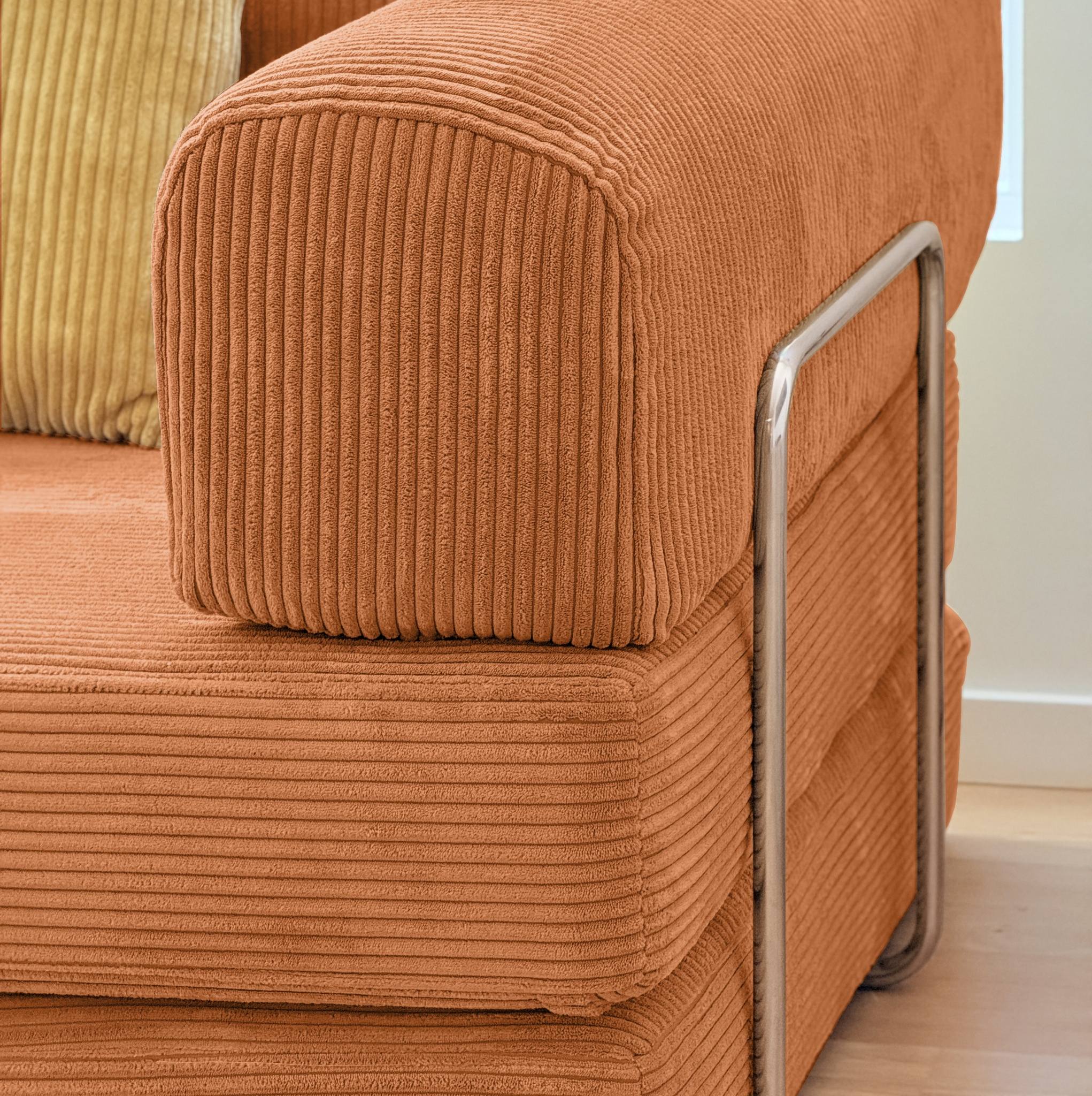 Nova Sofa Bed-Orange