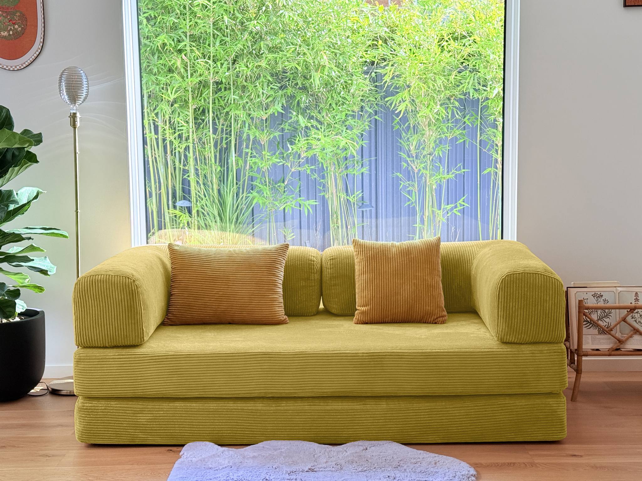 Nova Sofa Bed-Yellow
