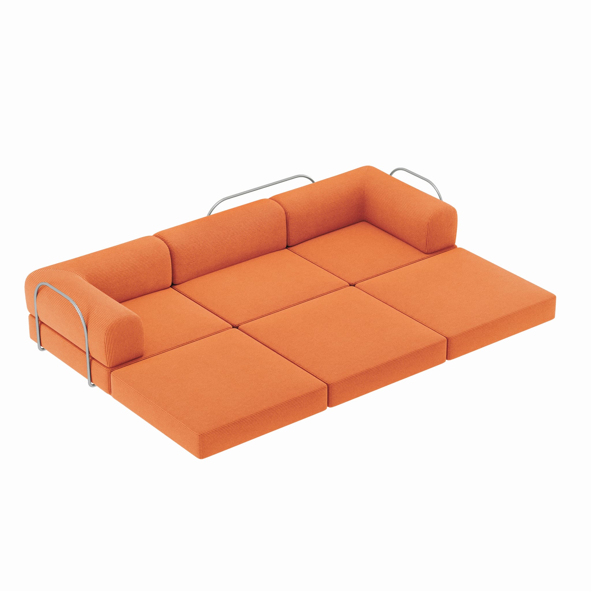 Nova L-Shaped Sofa-Orange